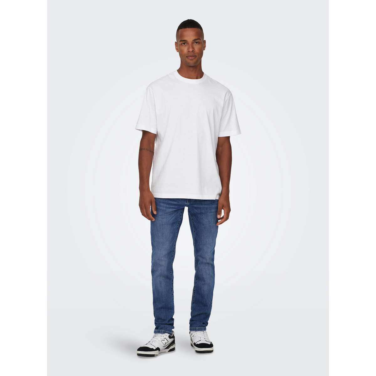 ONLY & SONS MEN΄S REGULAR FIT COTTON WEFT MEDIUM BLUE DENIM