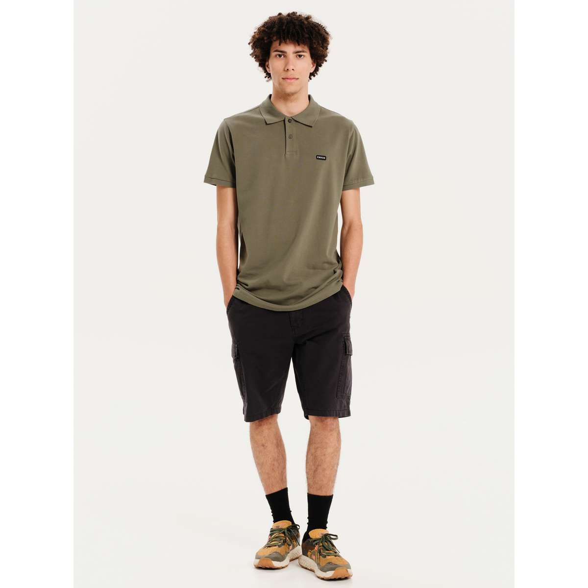 EMERSON MEN΄S REGULAR FIT COTTON ΚΟΝΤΟΜΑΝΙΚΗ ΜΠΛΟΥΖΑ POLO 251.EM35.59 OLIVE GREEN - Πράσινο - M
