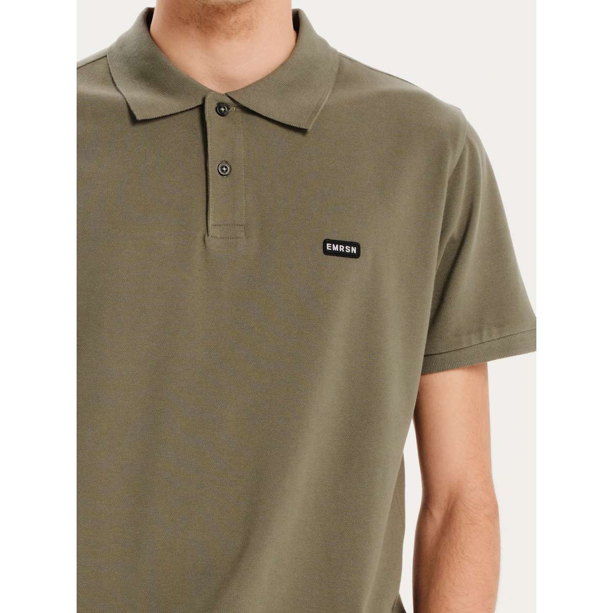 EMERSON MEN΄S REGULAR FIT COTTON ΚΟΝΤΟΜΑΝΙΚΗ ΜΠΛΟΥΖΑ POLO 251.EM35.59 OLIVE GREEN - Πράσινο - M