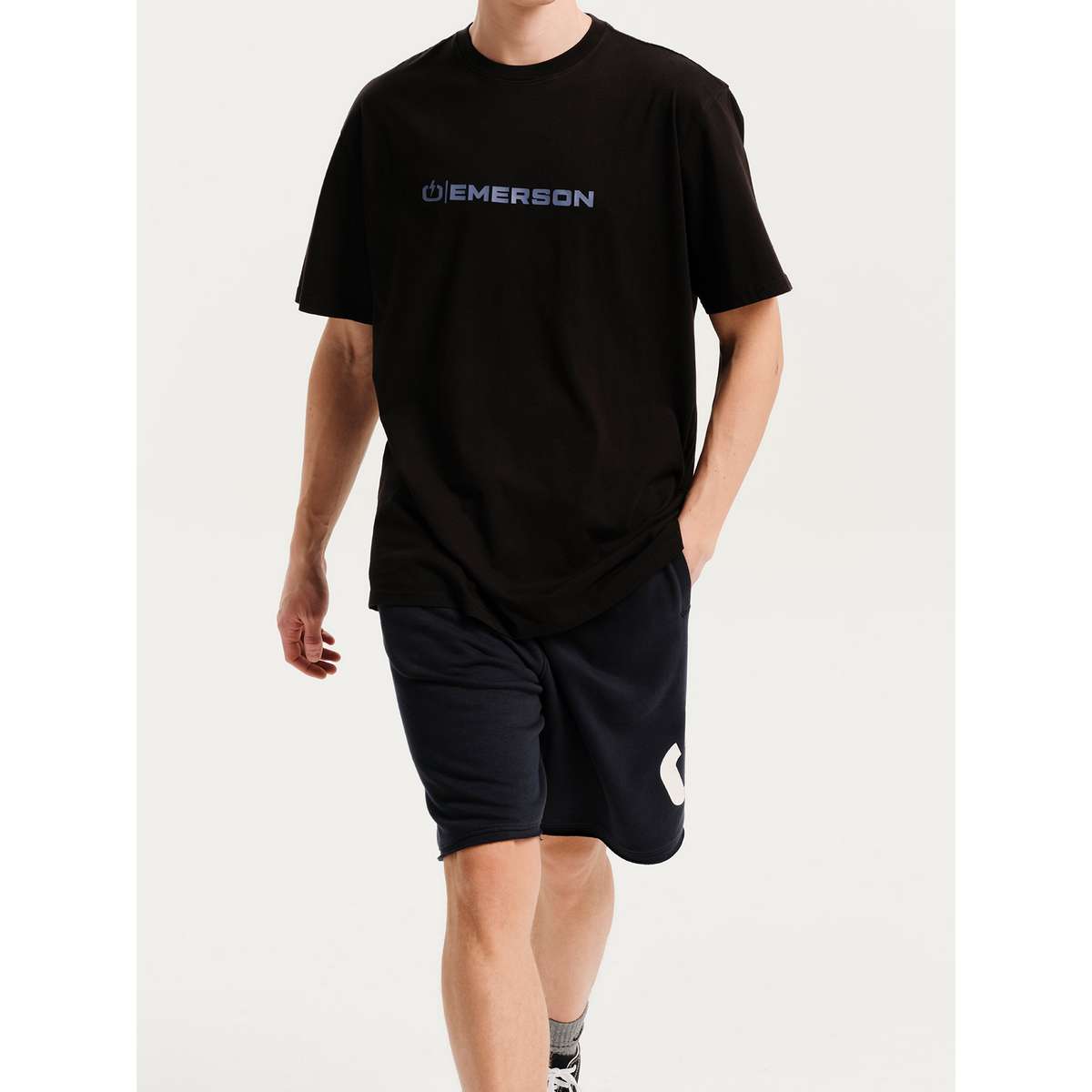 EMERSON LOGO MEN΄S REGULAR FIT COTTON T-SHIRT 251.EM33.03 BLACK