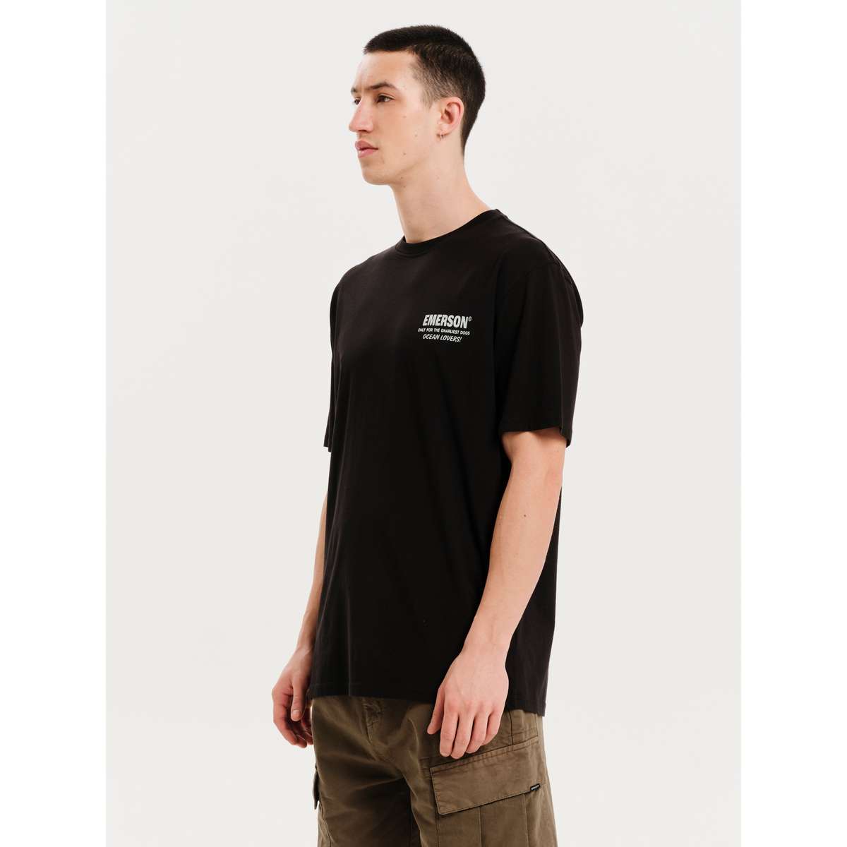 EMERSON ΄΄MORE WAVES LESS BEHAVES΄΄ MEN’S SHORT SLEEVE T-SHIRT 251.EM33.29 BLACK