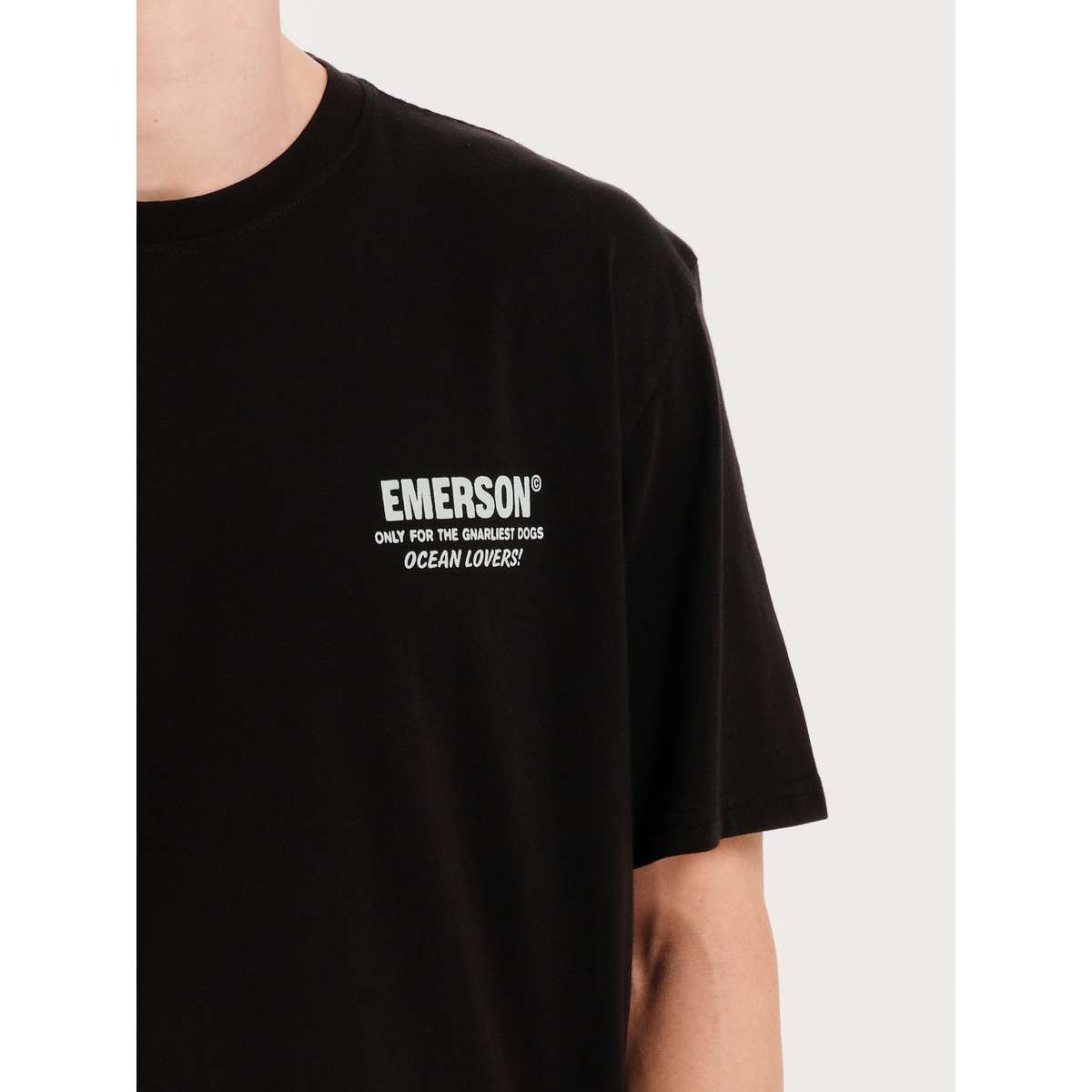 EMERSON ΄΄MORE WAVES LESS BEHAVES΄΄ MEN’S SHORT SLEEVE T-SHIRT 251.EM33.29 BLACK