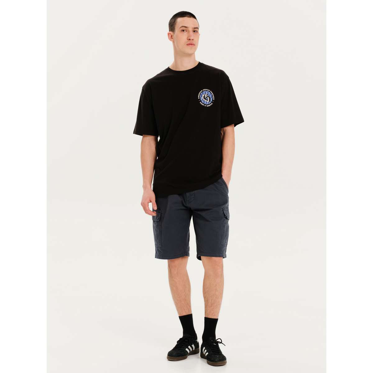 EMERSON GENIUS COMPANY KEEP IT SIMPLE MEN’S SHORT SLEEVE T-SHIRT 251.EM33.04 BLACK