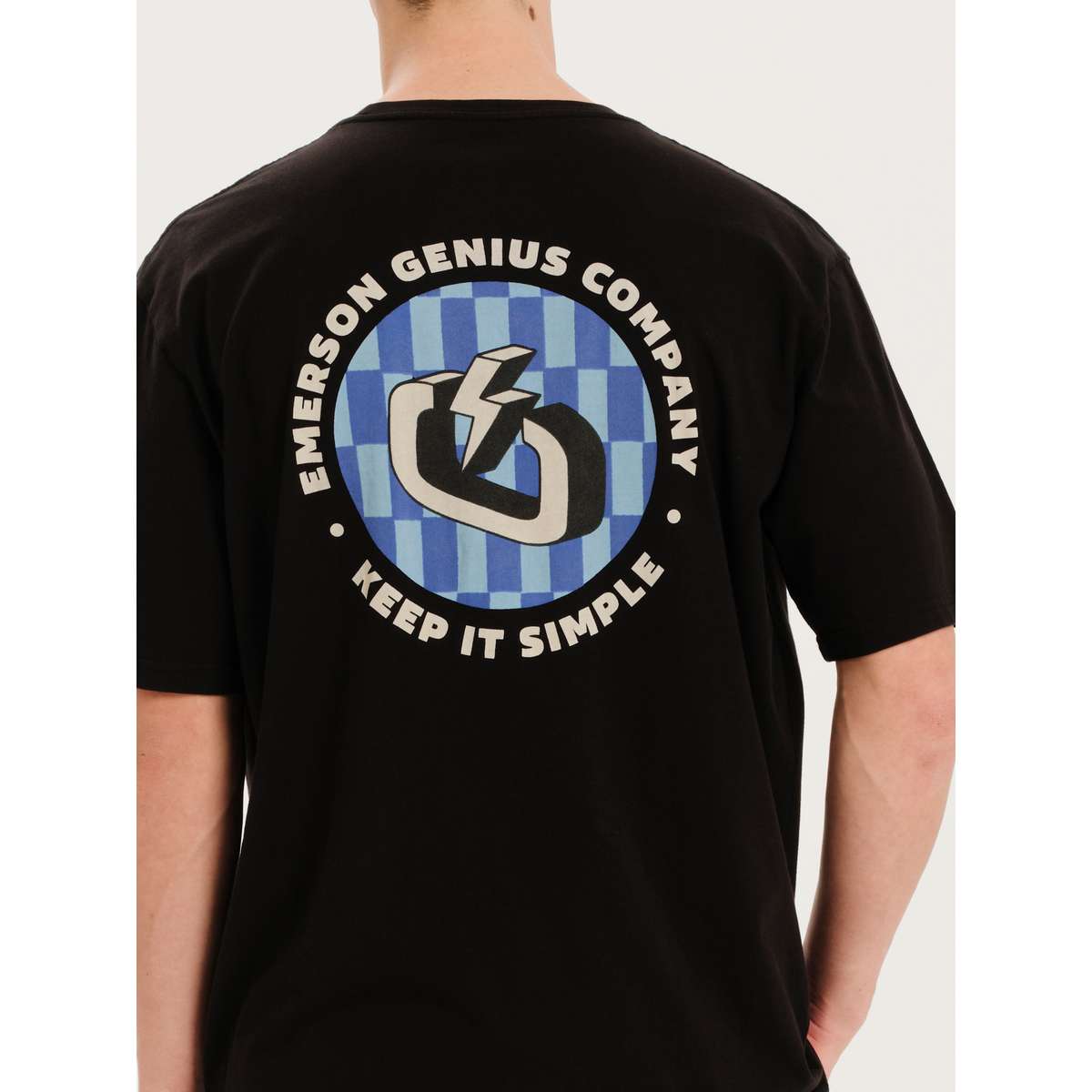 EMERSON GENIUS COMPANY KEEP IT SIMPLE MEN’S SHORT SLEEVE T-SHIRT 251.EM33.04 BLACK