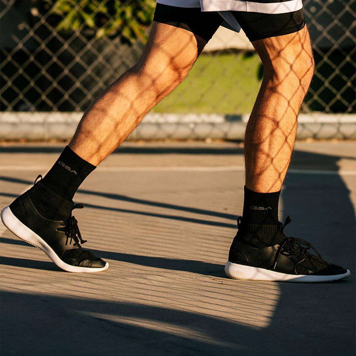 GSA MEN΄S ORGANICPLUS [+] 500 MEN΄S ULTRALIGHT QUARTER ATHLETIC SOCKS / 3Pack BLACK