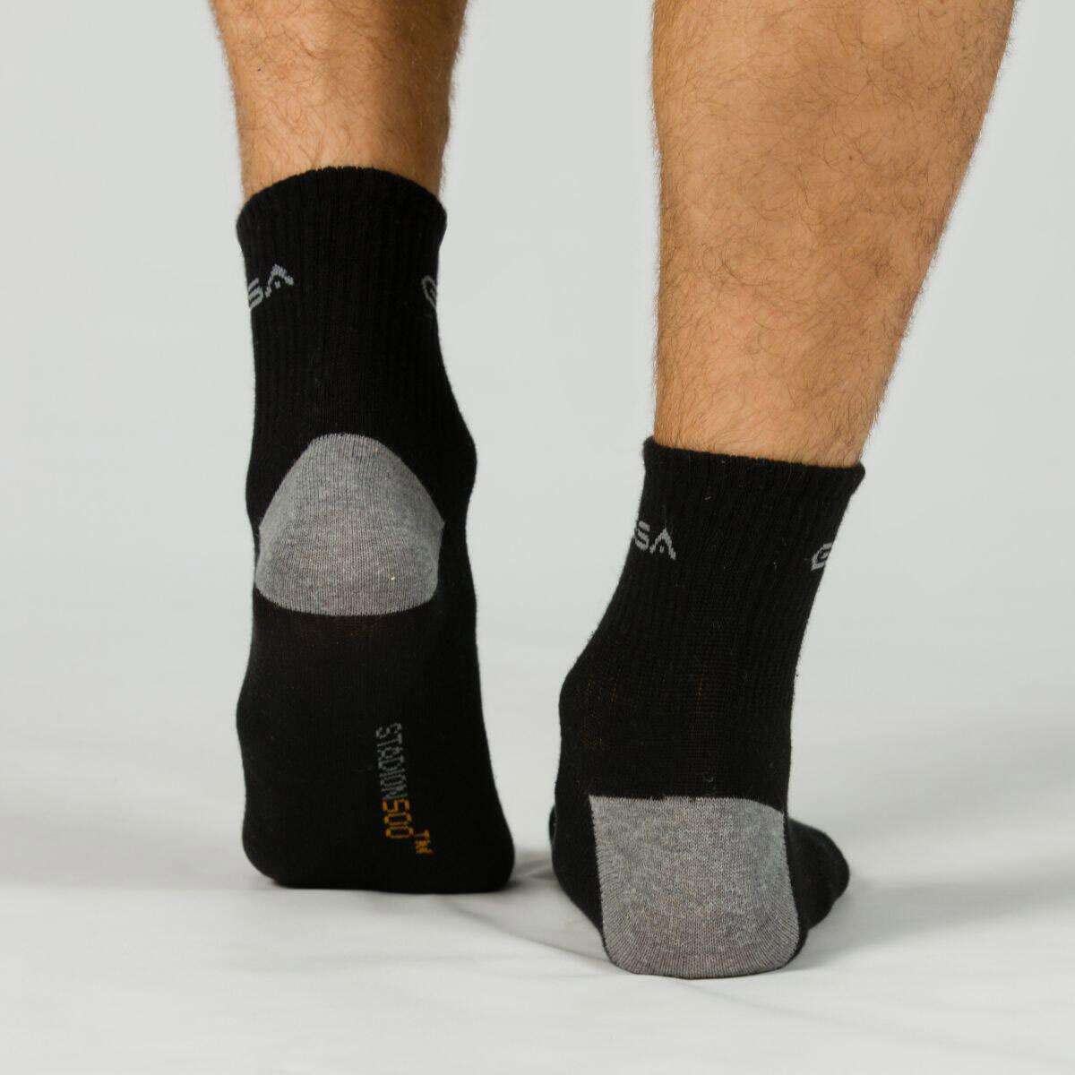 GSA MEN΄S ORGANICPLUS [+] 500 MEN΄S ULTRALIGHT QUARTER ATHLETIC SOCKS / 3Pack BLACK