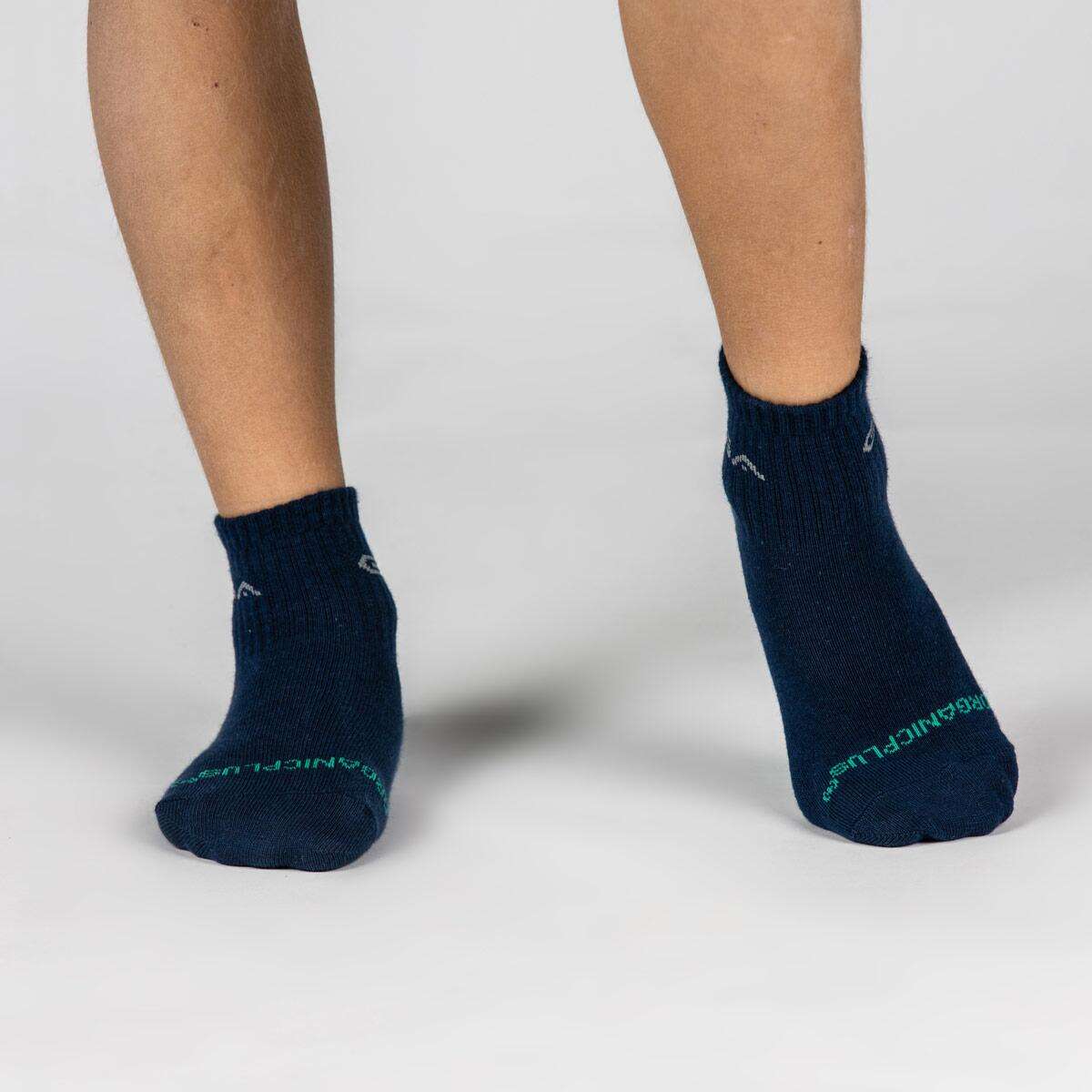 GSA KID΄S ORGANICPLUS [+] 500 QUARTER SOCKS / 3Pack White / Blue / Grey