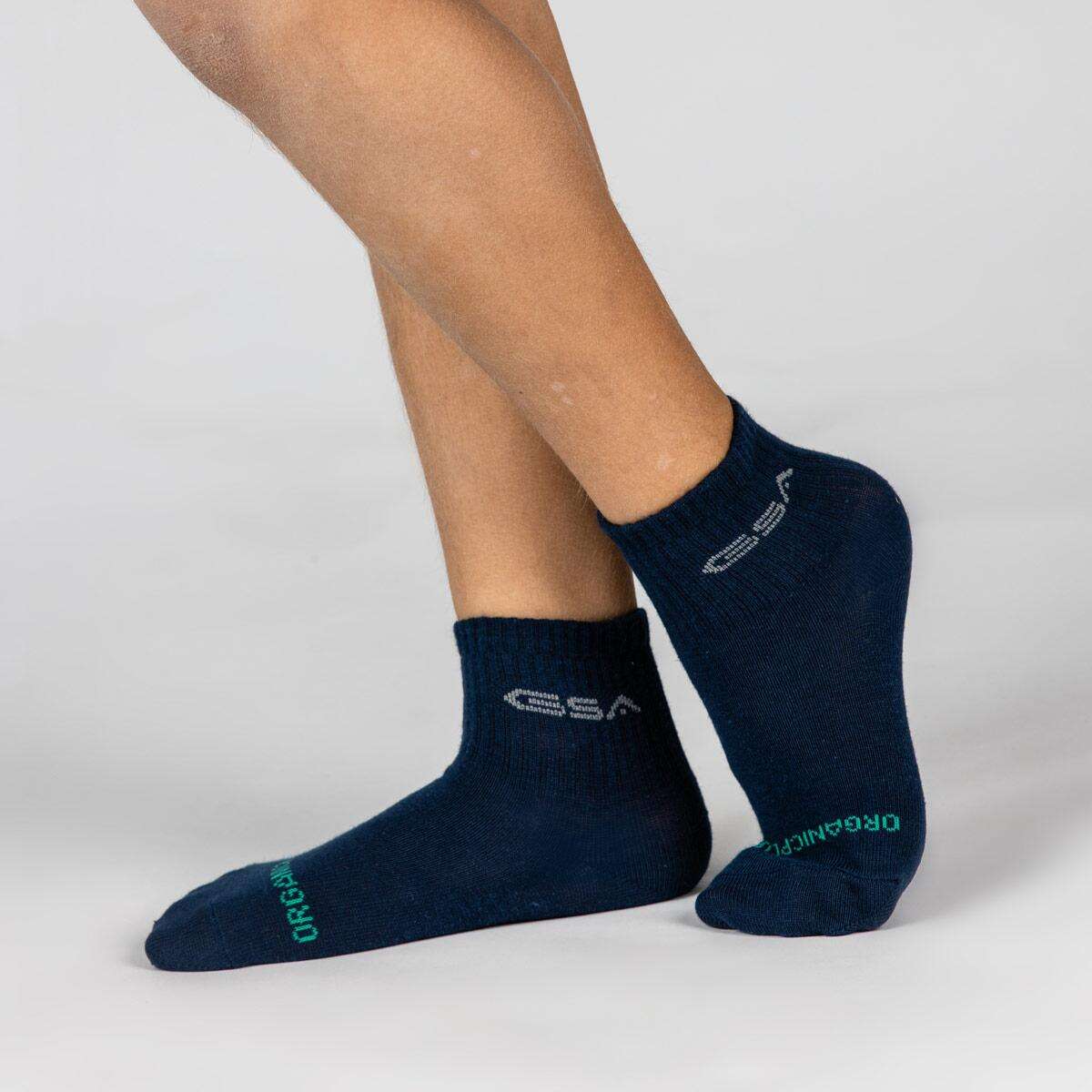 GSA KID΄S ORGANICPLUS [+] 500 QUARTER SOCKS / 3Pack White / Blue / Grey