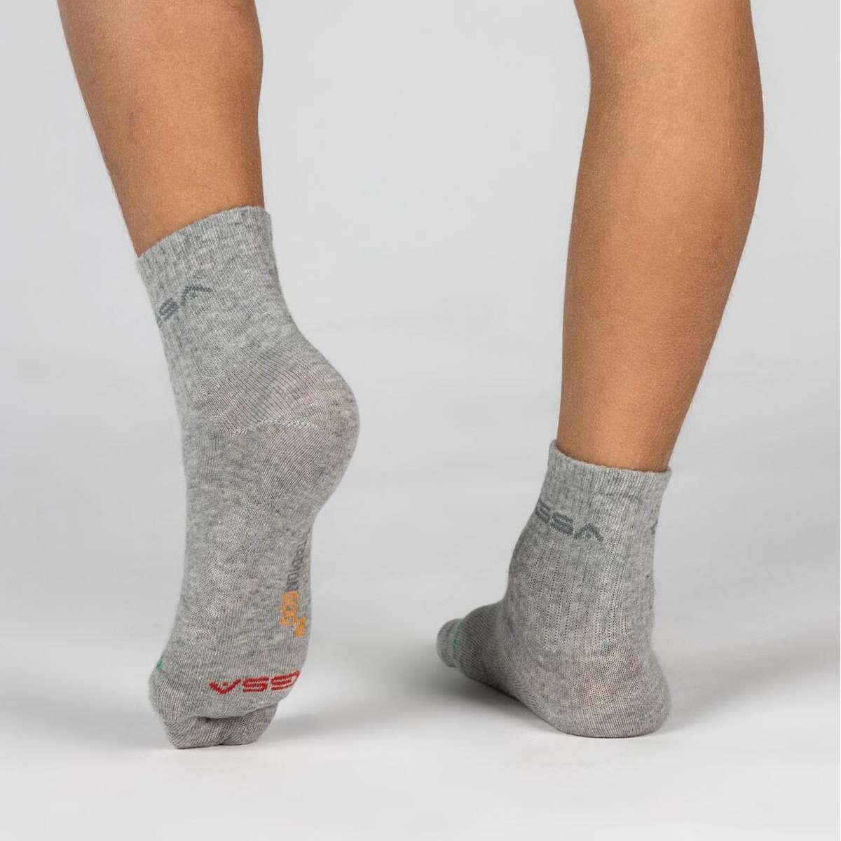 GSA KID΄S ORGANICPLUS [+] 500 QUARTER SOCKS / 3Pack White / Blue / Grey