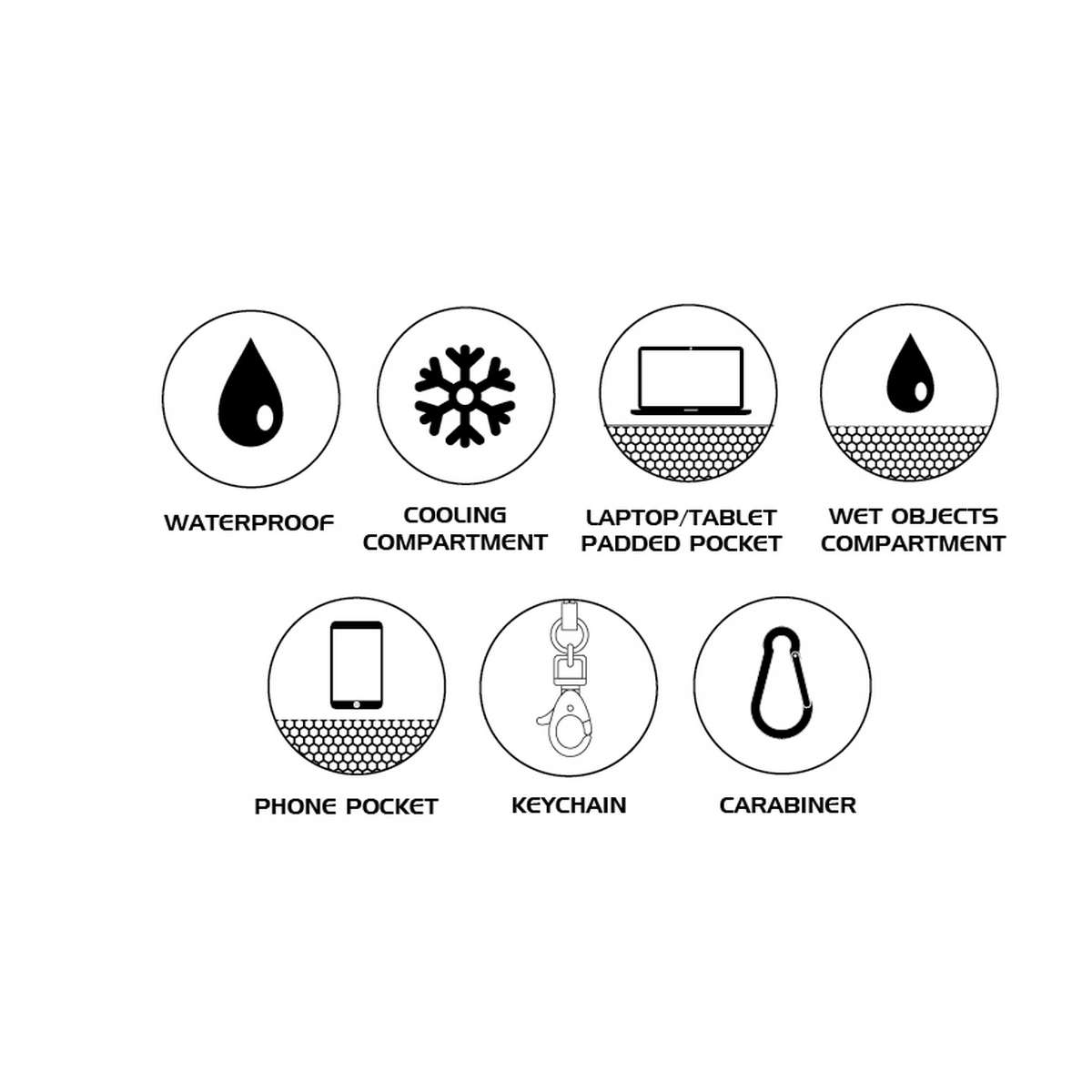 Maui & Sons Υφασμάτινη Τσάντα Θαλάσσης Πλάτης Αδιάβροχη Μπλε 2700