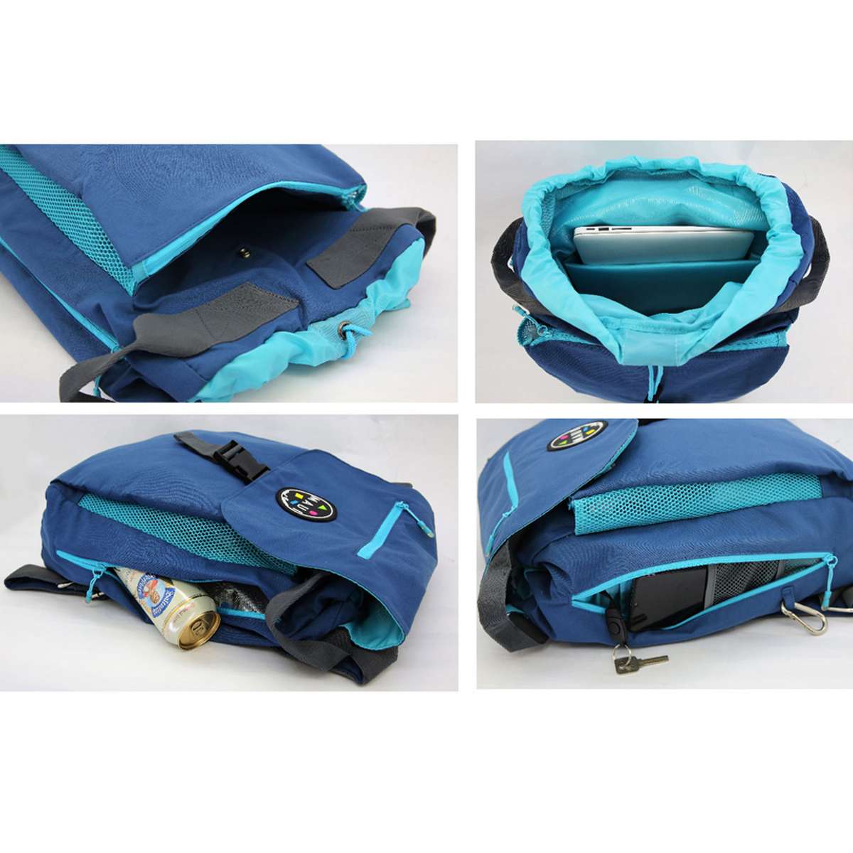 Maui & Sons Υφασμάτινη Τσάντα Θαλάσσης Πλάτης Αδιάβροχη Μπλε 2700