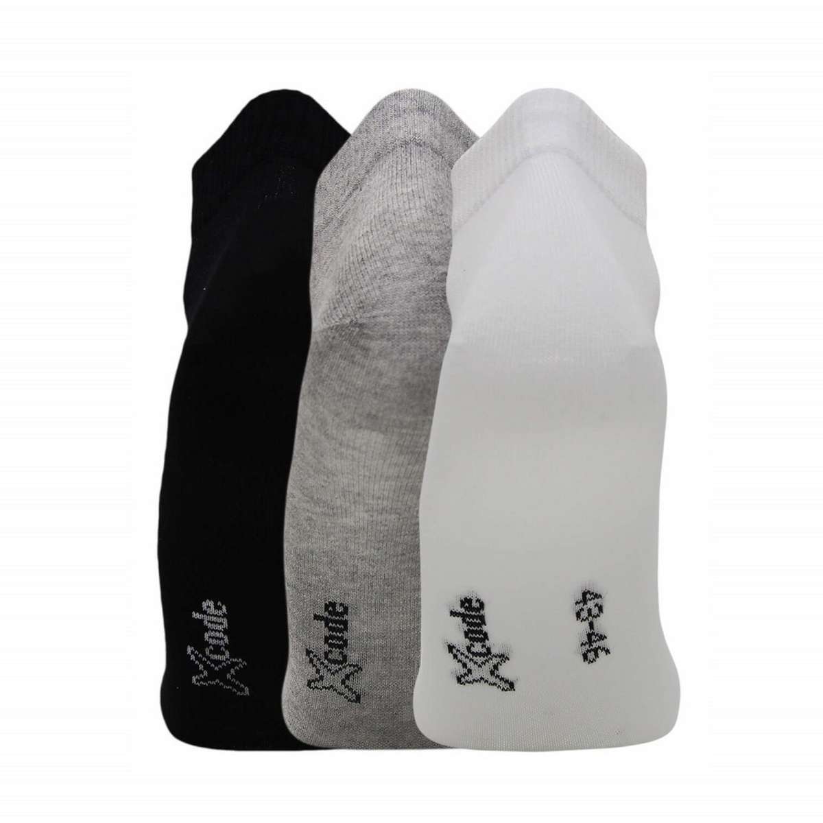 Xcode Αθλητικές Κάλτσες Black / Grey / White 3 Ζεύγη 04684 Black-Grey-White