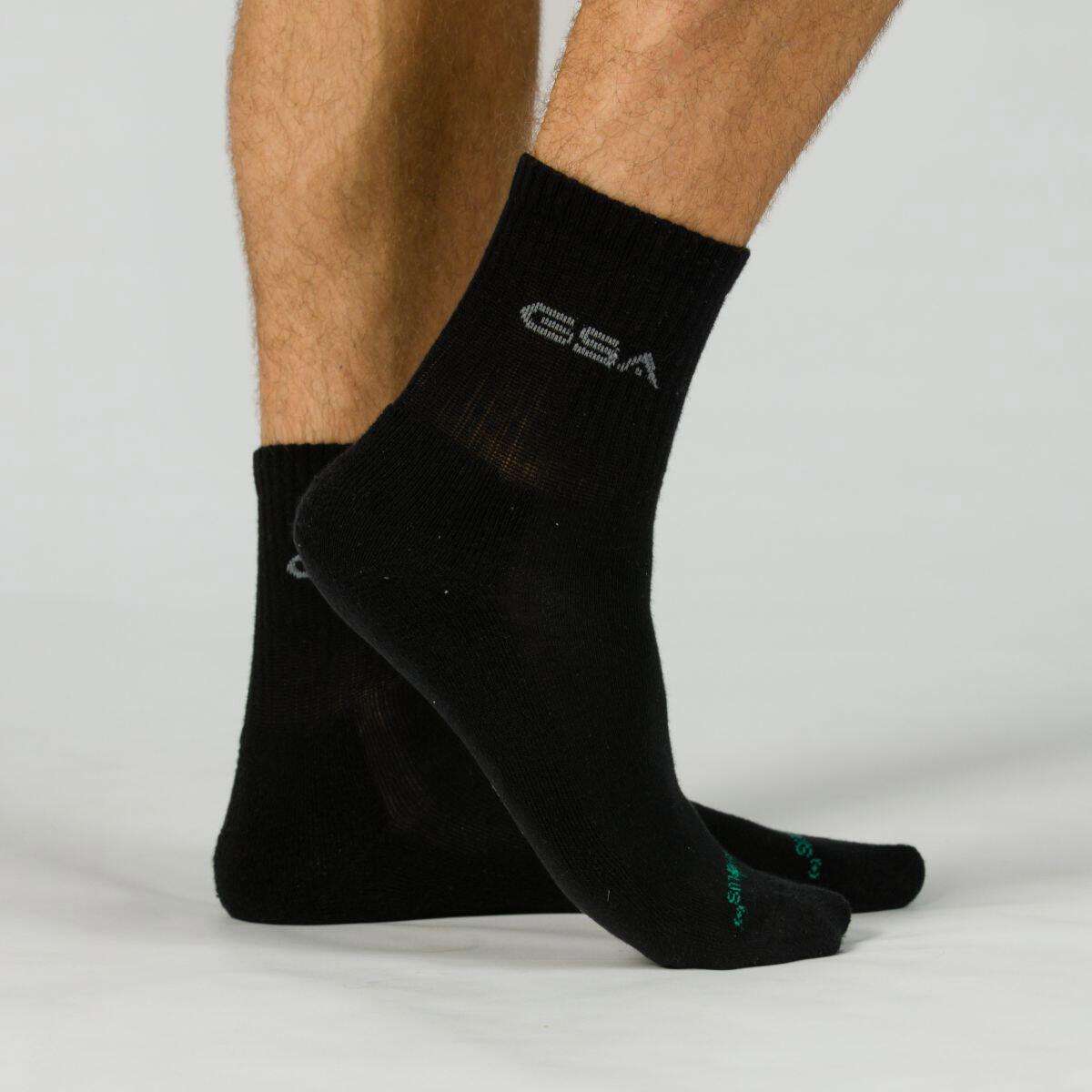 GSA ORGANICPLUS[+] 360 Αθλητικές Κάλτσες Extra Cushioned Quarter / 3Pack 818303 Black / Grey / White