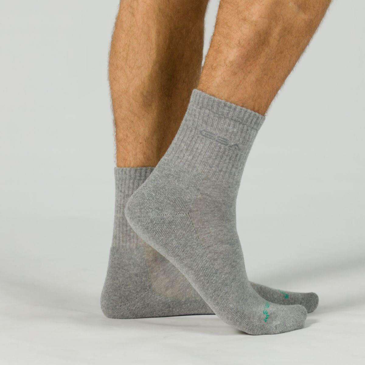 GSA ORGANICPLUS[+] 360 Αθλητικές Κάλτσες Extra Cushioned Quarter / 3Pack 818303 Black / Grey / White