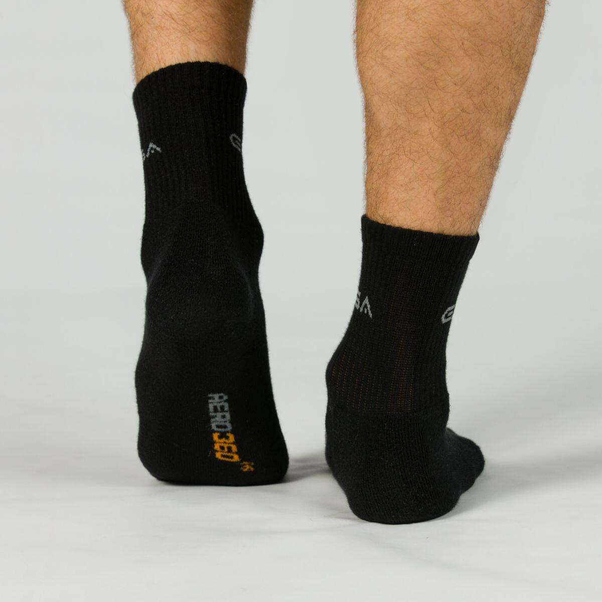 GSA ORGANICPLUS[+] 360 Αθλητικές Κάλτσες Extra Cushioned Quarter / 3Pack 818303 Black