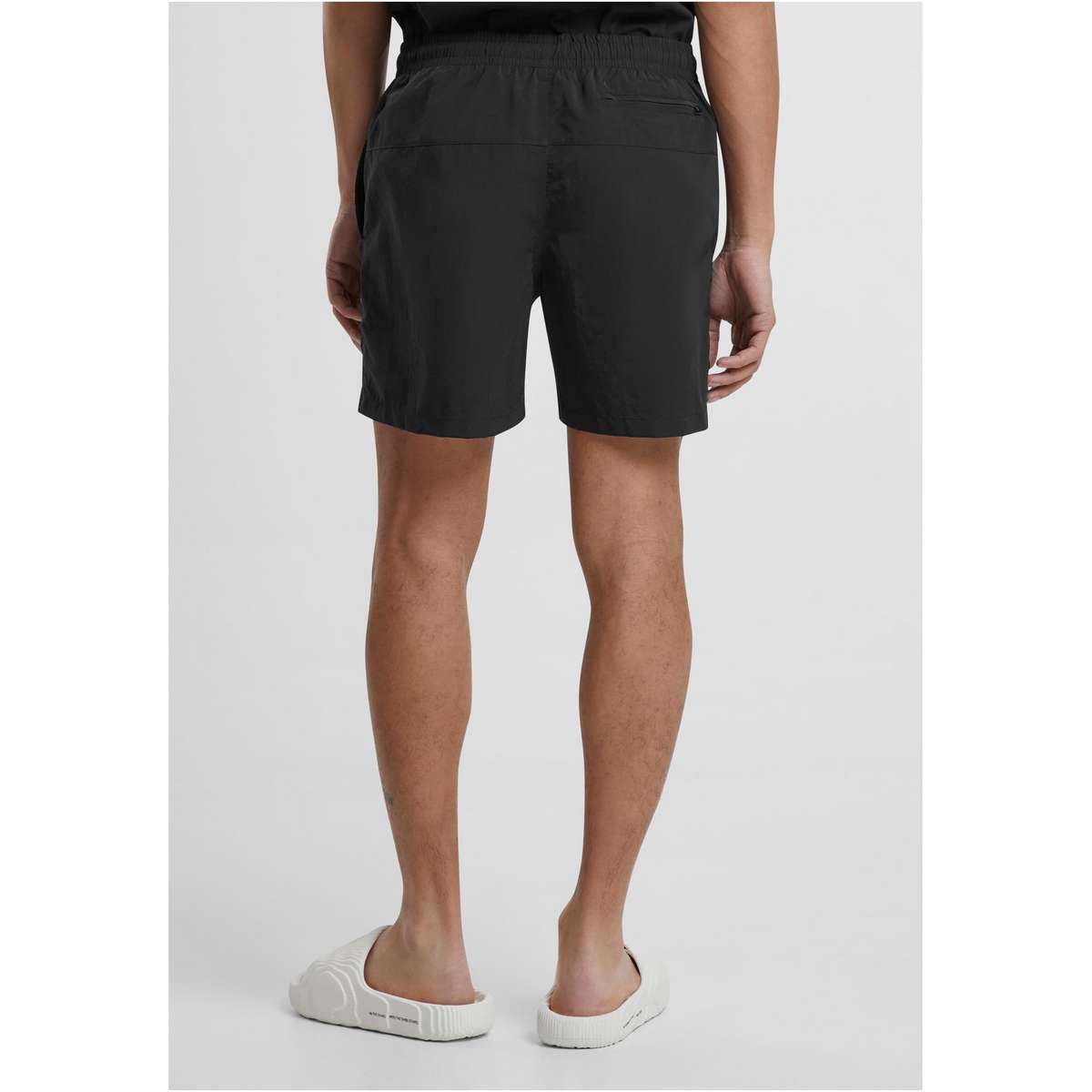 URBAN CLASSICS MEN΄S REGULAR FIT POLYESTER BLOCK SWIM SHORTS TB1026 BLACK / BLACK