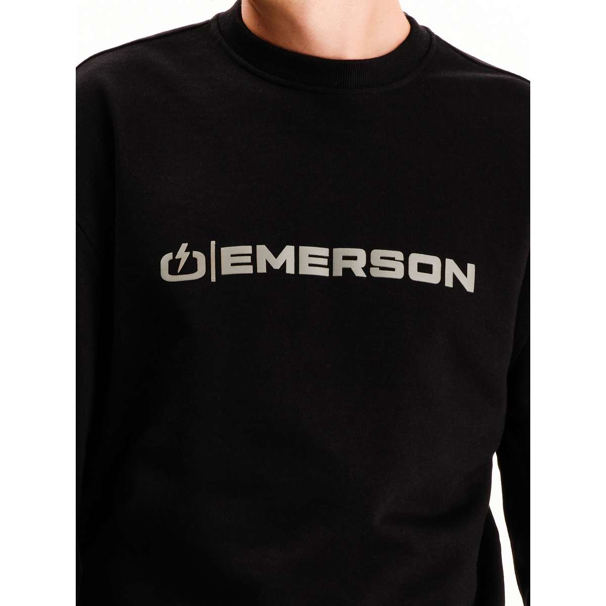 EMERSON MEN’S REGULAR FIT COTTON CLASSIC CREW NECK 252.EM20.03-BLACK