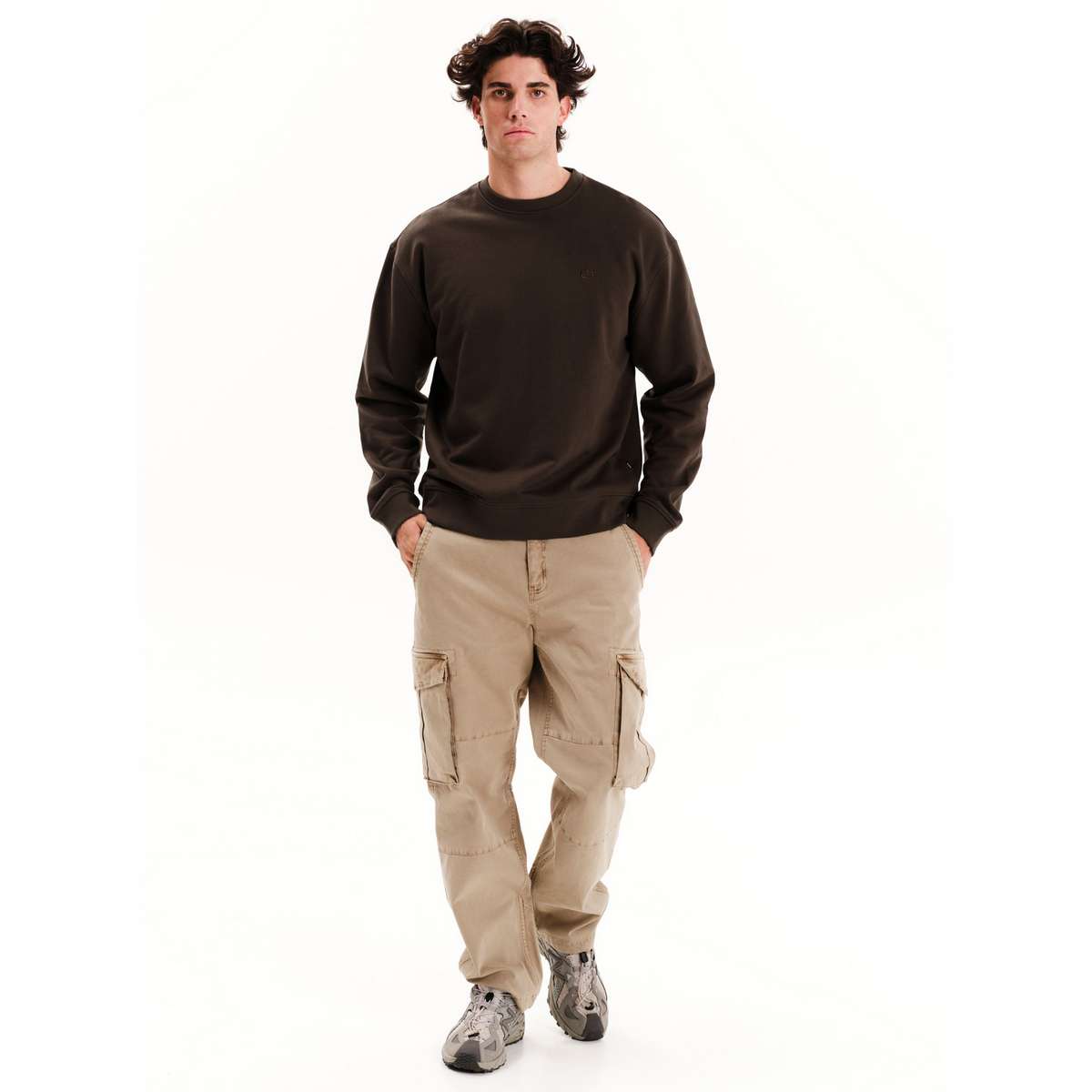 EMERSON MEN’S REGULAR FIT COTTON CLASSIC CREW NECK 252.EM20.97-D-BROWN