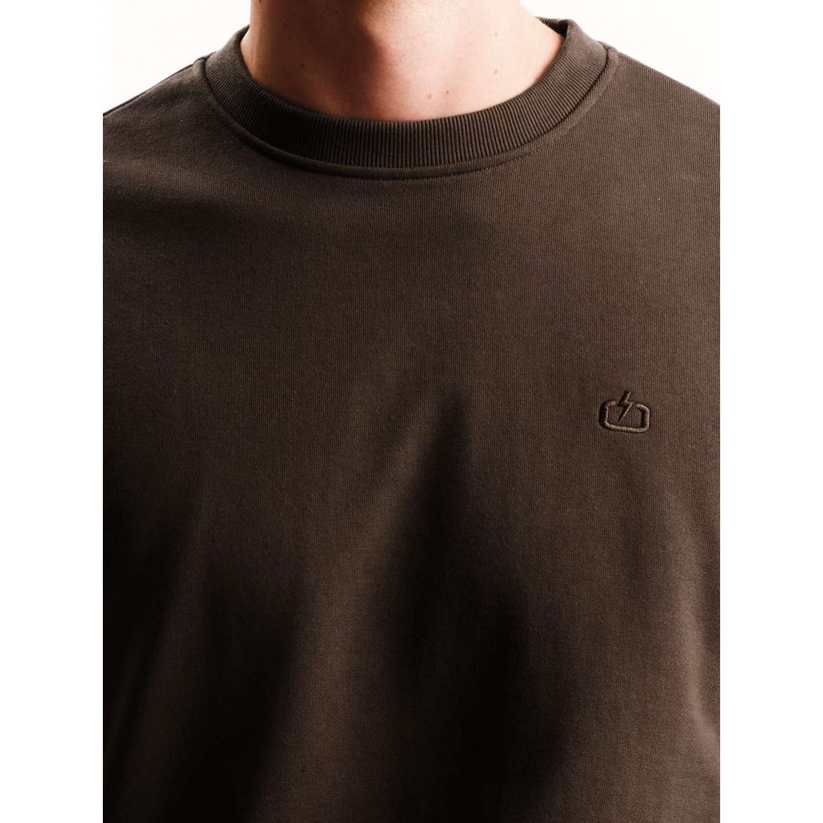 EMERSON MEN’S REGULAR FIT COTTON CLASSIC CREW NECK 252.EM20.97-D-BROWN