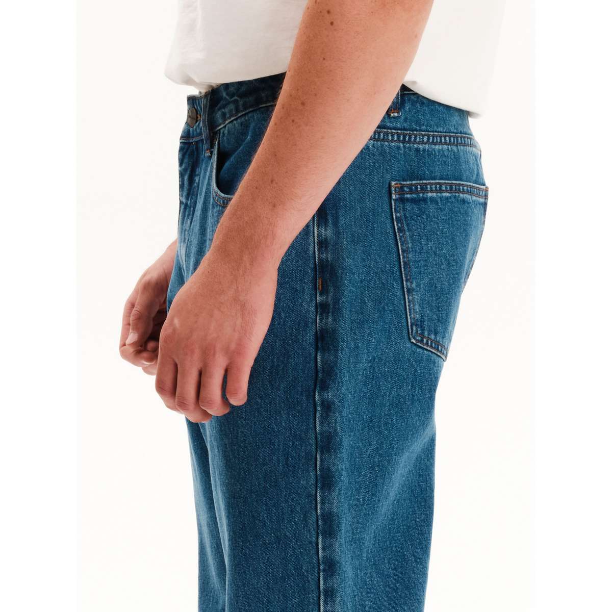 EMERSON MEN’S REGULAR FIT COTTON DENIM PANTS 252.EM44.109-MIDDLE-BLUE - Μπλε - 34