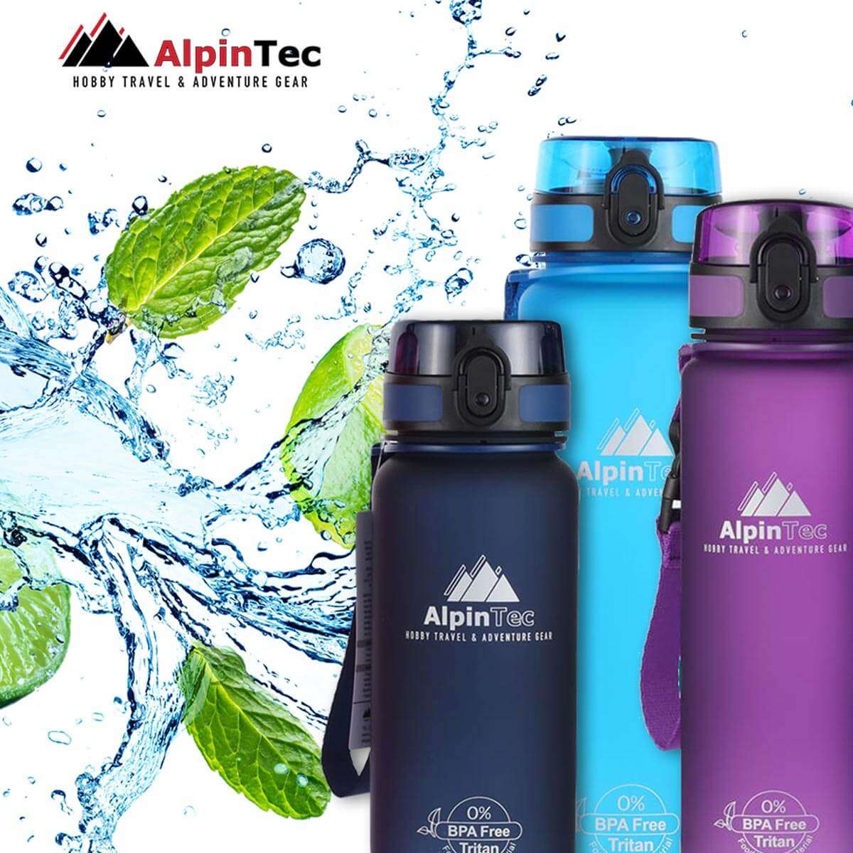 AlpinPro Q-1000 Πλαστικό Παγούρι 1000ml Σκούρο Μπλε Q-1000DB