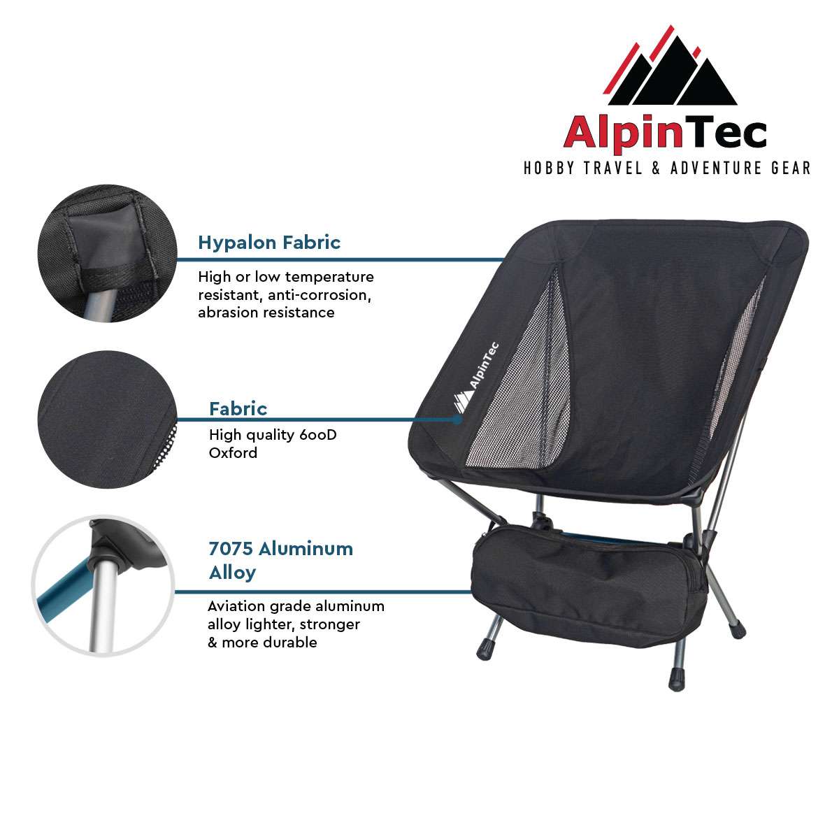 AlpinPro Strong Καρέκλα Παραλίας Αλουμινίου Πράσινη 54x31x71εκ. CH150-GN
