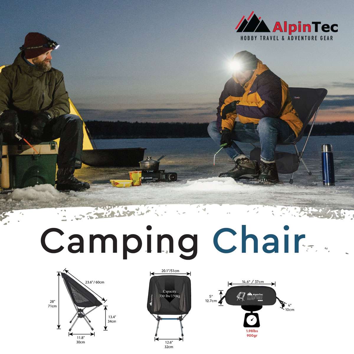 AlpinPro Strong Καρέκλα Παραλίας Αλουμινίου Πράσινη 54x31x71εκ. CH150-GN