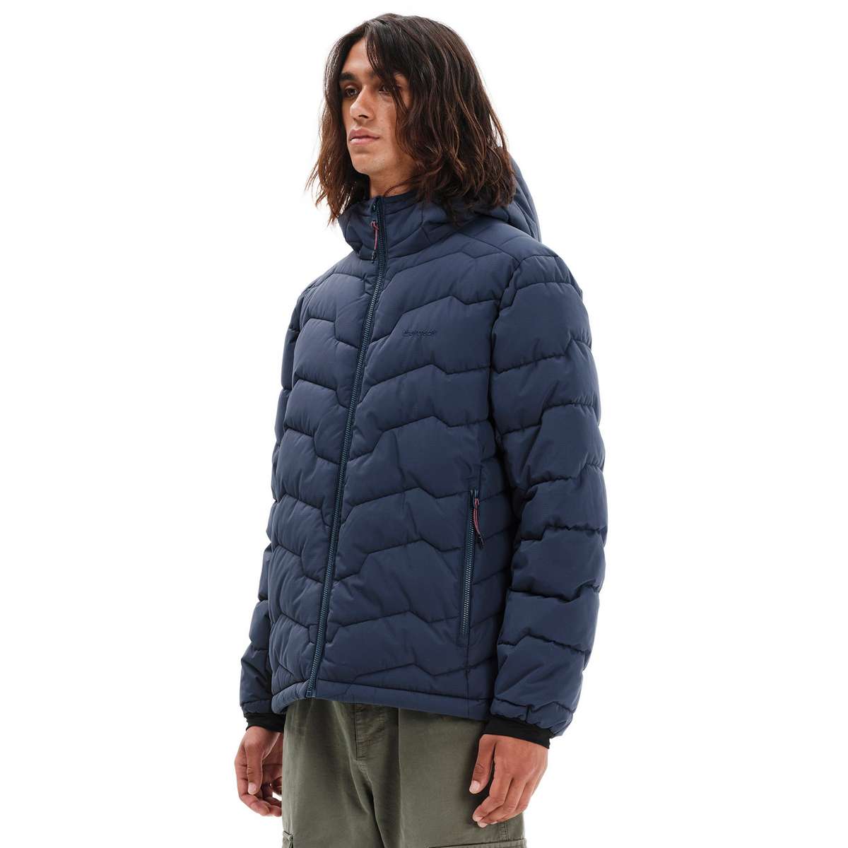 EMERSON MEN’S REGULAR FIT POLYESTER HOODED PUFFER JACKET 252.EM10.56 D.BLUE