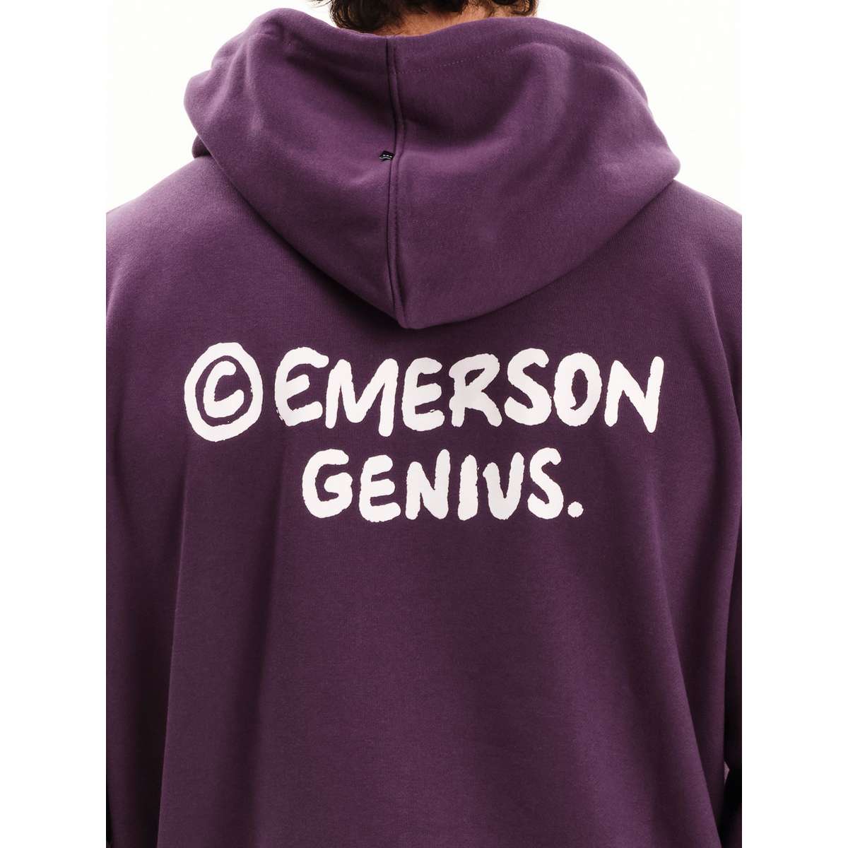 EMERSON MEN’S REGULAR FIT COTTON PULLOVER HOODIE ΄΄EMERSON GENIUS.΄΄ 252.EM20.21 GRAPE PURPLE