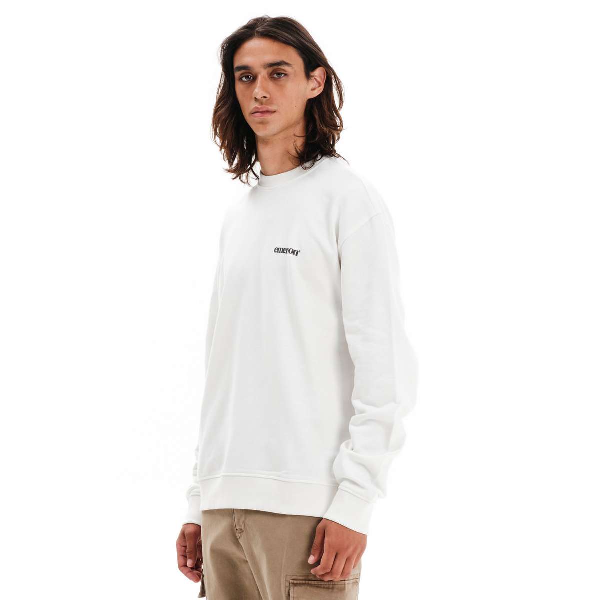 EMERSON MEN’S REGULAR FIT COTTON LANDSCAPE CLASSIC CREW NECK 252.EM20.32 OFF WHITE - Λευκό - XXL