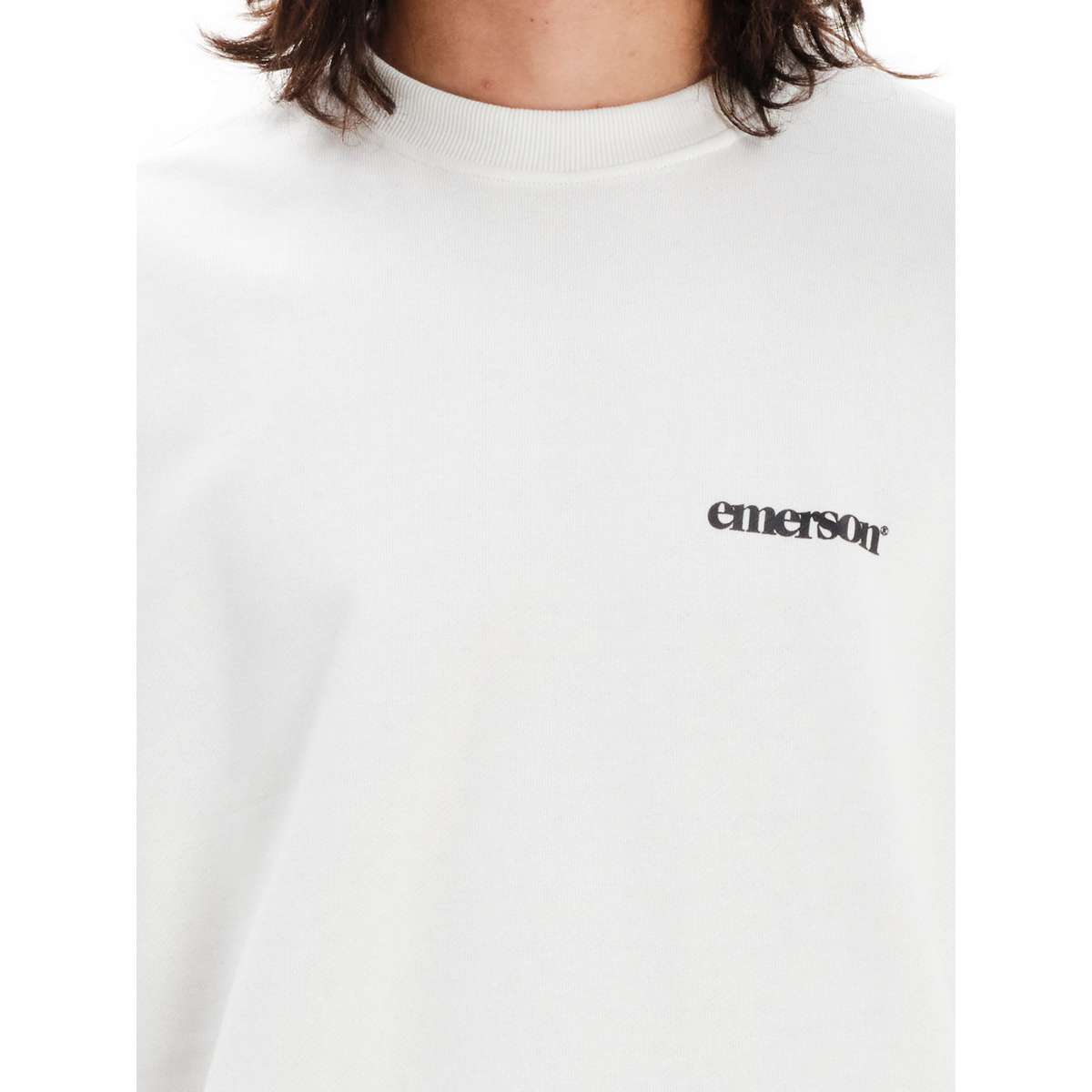 EMERSON MEN’S REGULAR FIT COTTON LANDSCAPE CLASSIC CREW NECK 252.EM20.32 OFF WHITE - Λευκό - XXL