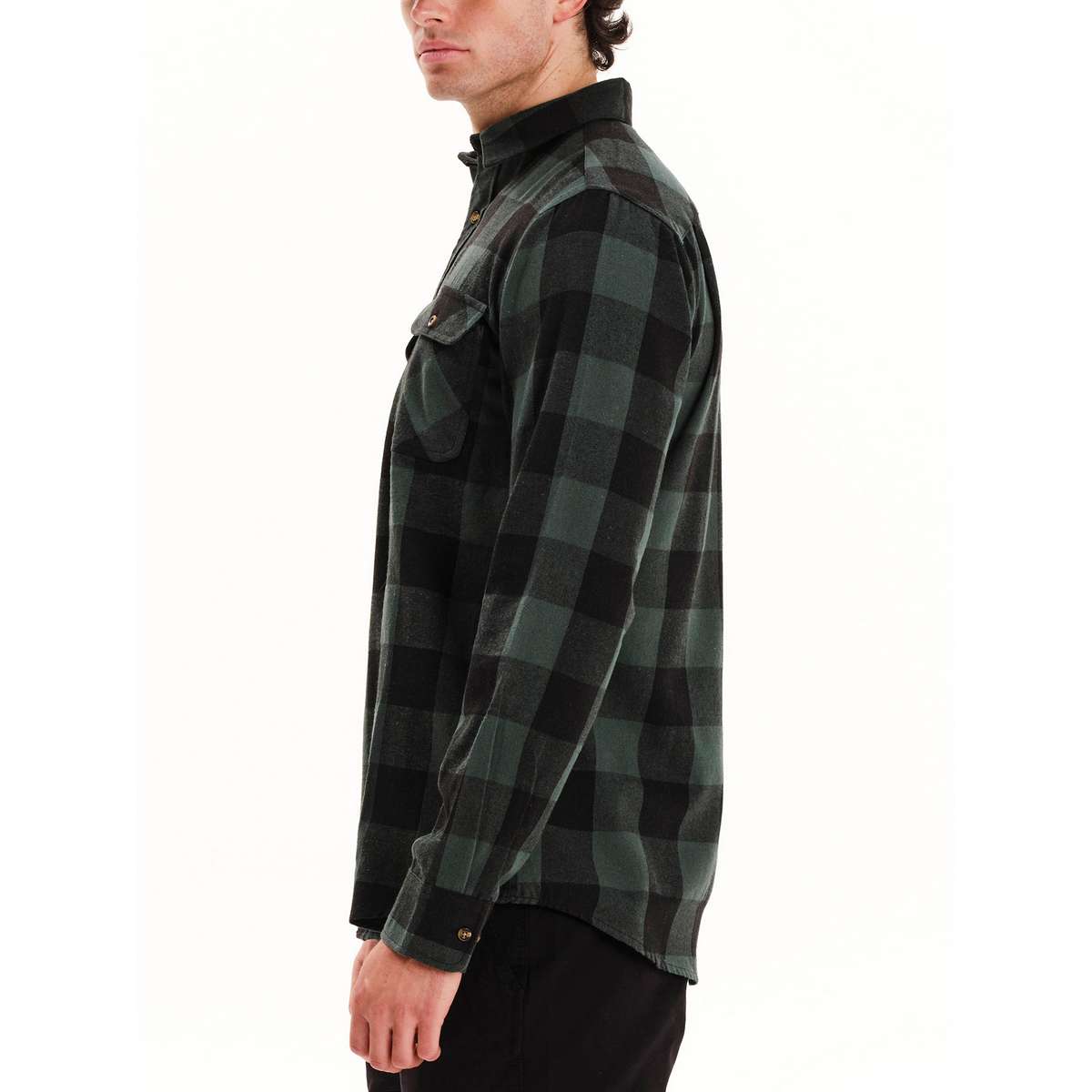 EMERSON MEN’S REGULAR FIT COTTON CLASSIC BUTTON DOWN SHIRT 252.EM60.80 PINE/BLACK