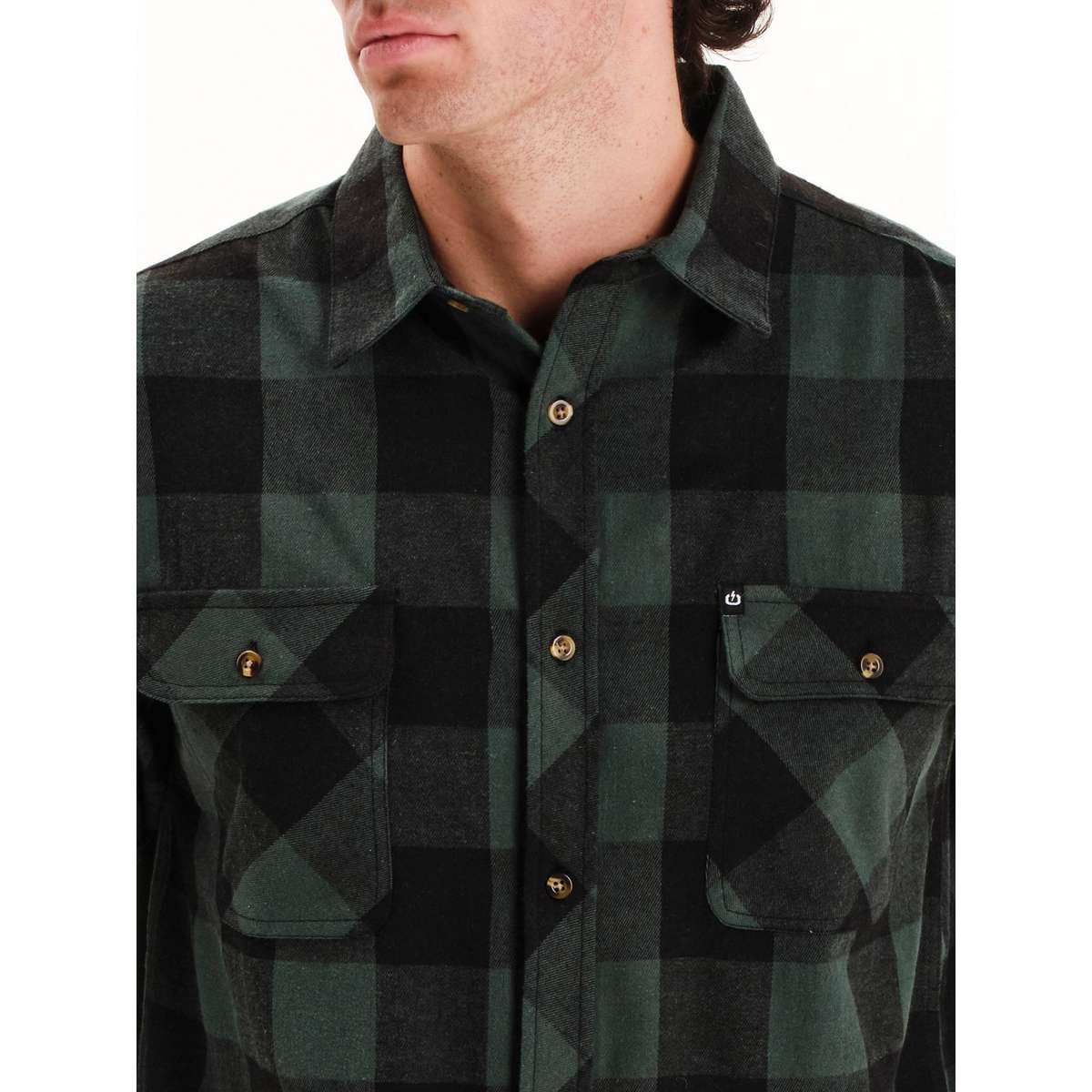EMERSON MEN’S REGULAR FIT COTTON CLASSIC BUTTON DOWN SHIRT 252.EM60.80 PINE/BLACK