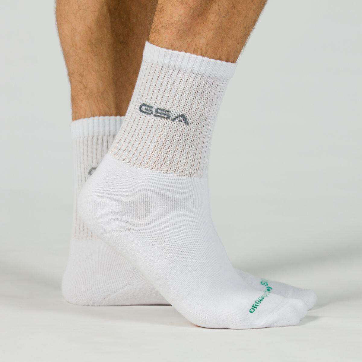 GSA MEN΄S ORGANICPLUS SPORTS SOCKS FULLY CUSHIONED CREW 3PACK BLACK/WHITE/GREY
