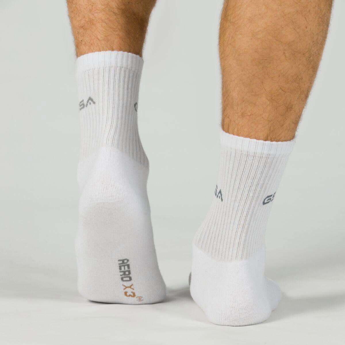 GSA MEN΄S ORGANICPLUS SPORTS SOCKS FULLY CUSHIONED CREW 3PACK BLACK/WHITE/GREY