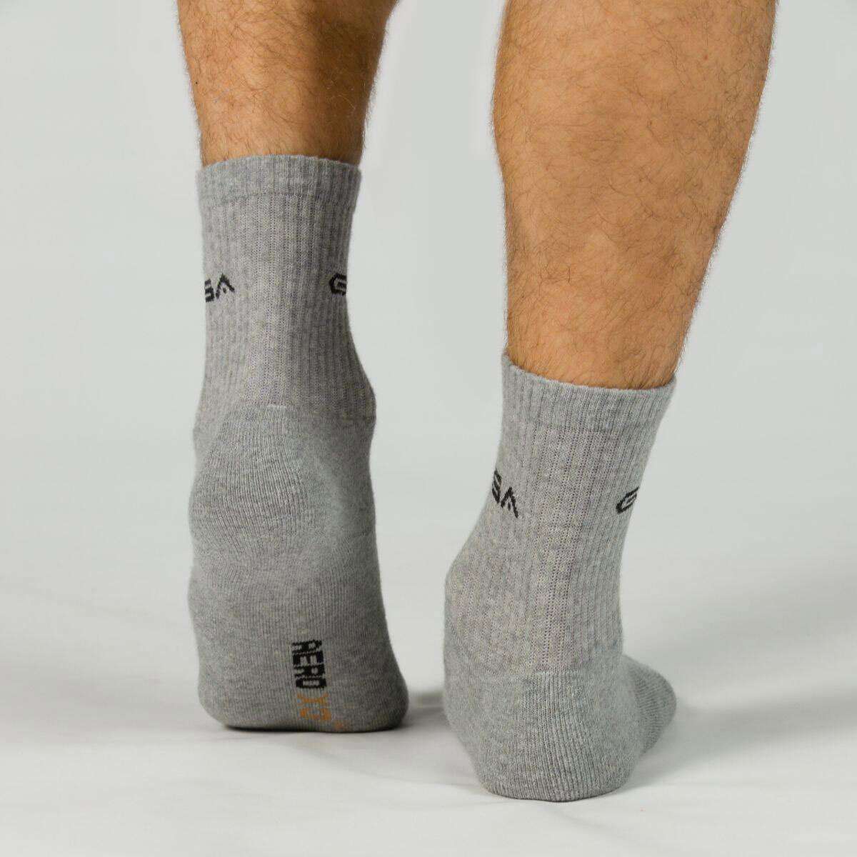 GSA MEN΄S ORGANICPLUS SPORTS SOCKS FULLY CUSHIONED CREW 3PACK BLACK/WHITE/GREY