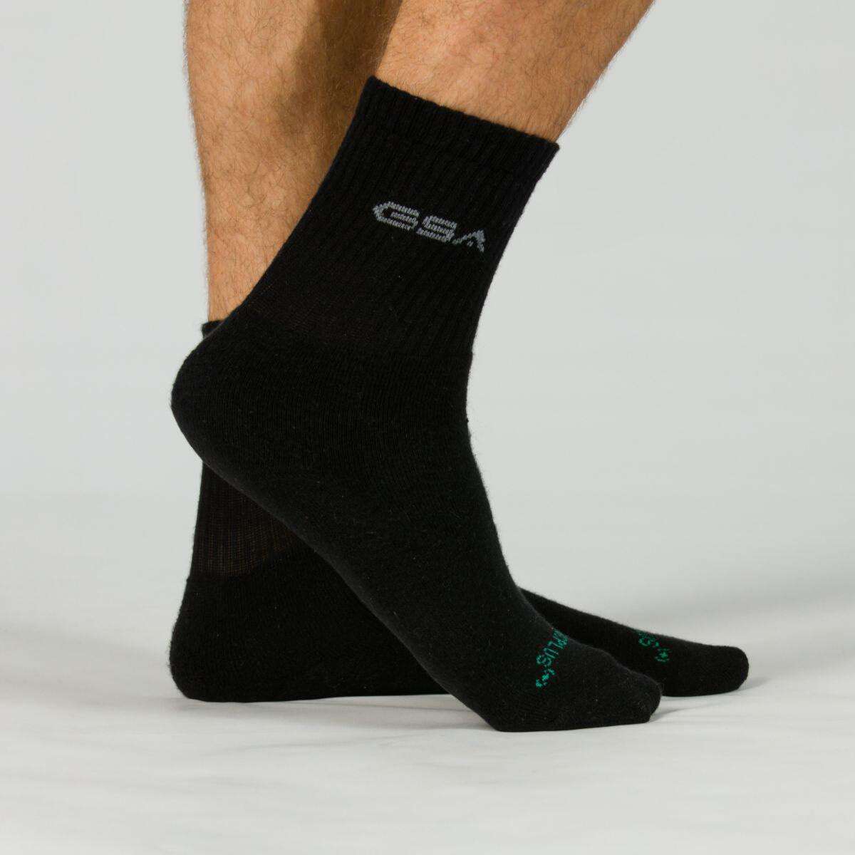 GSA MEN΄S ORGANICPLUS SPORTS SOCKS FULLY CUSHIONED CREW 3PACK BLACK/WHITE/GREY