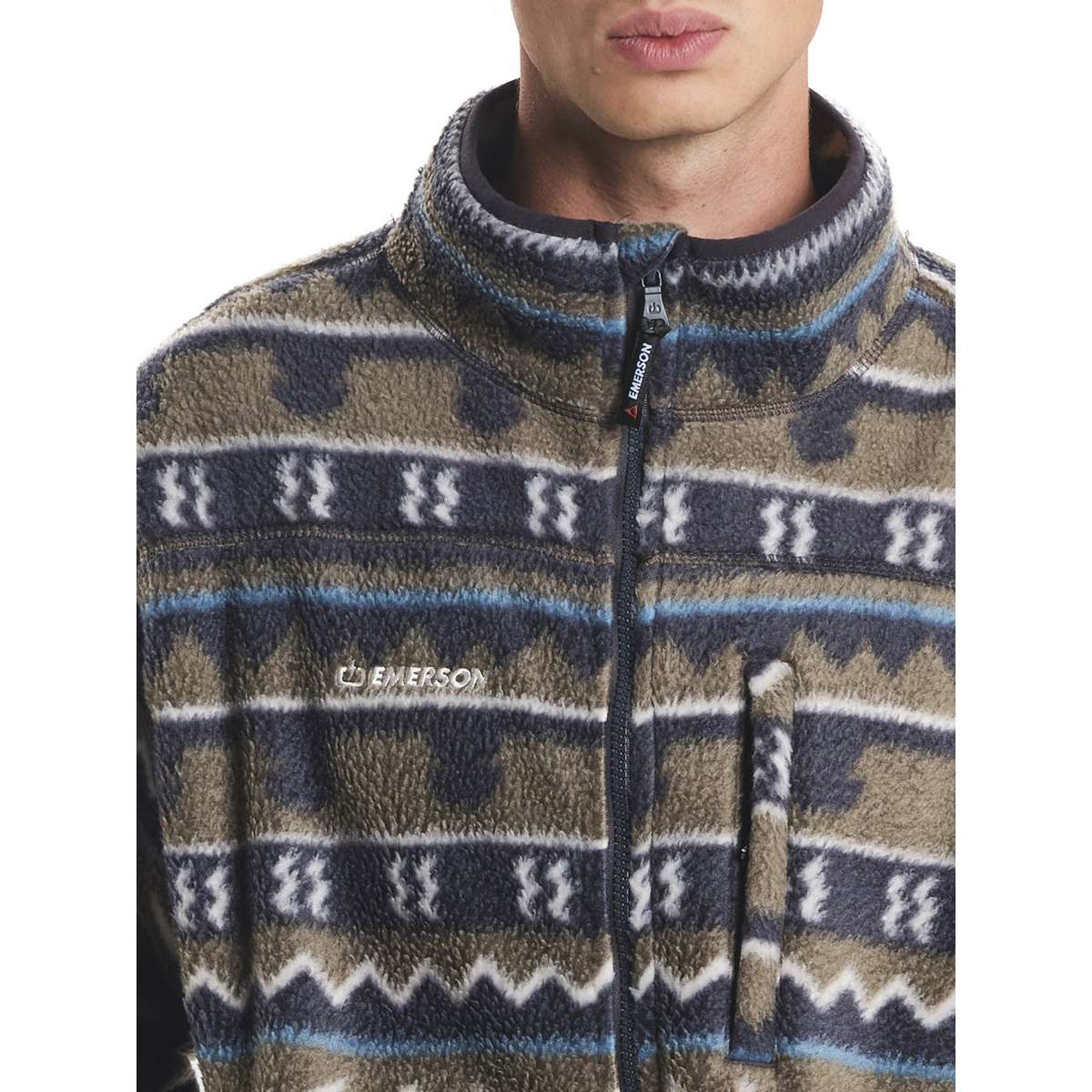 EMERSON MEN’S REGULAR FIT POLYESTER FULL ZIP FLEECE PR538 DUSTY OLIVE