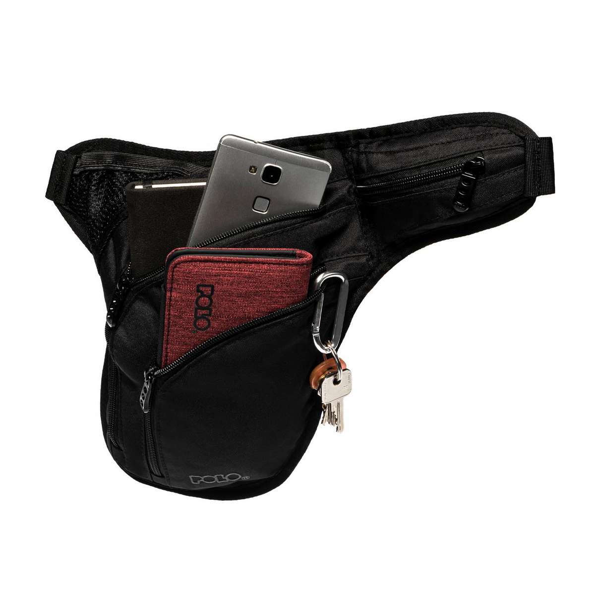 Polo Τσαντάκι Μηρού Αναβάτη Waist Bag Pitt Μαύρο 9-08-102-2000