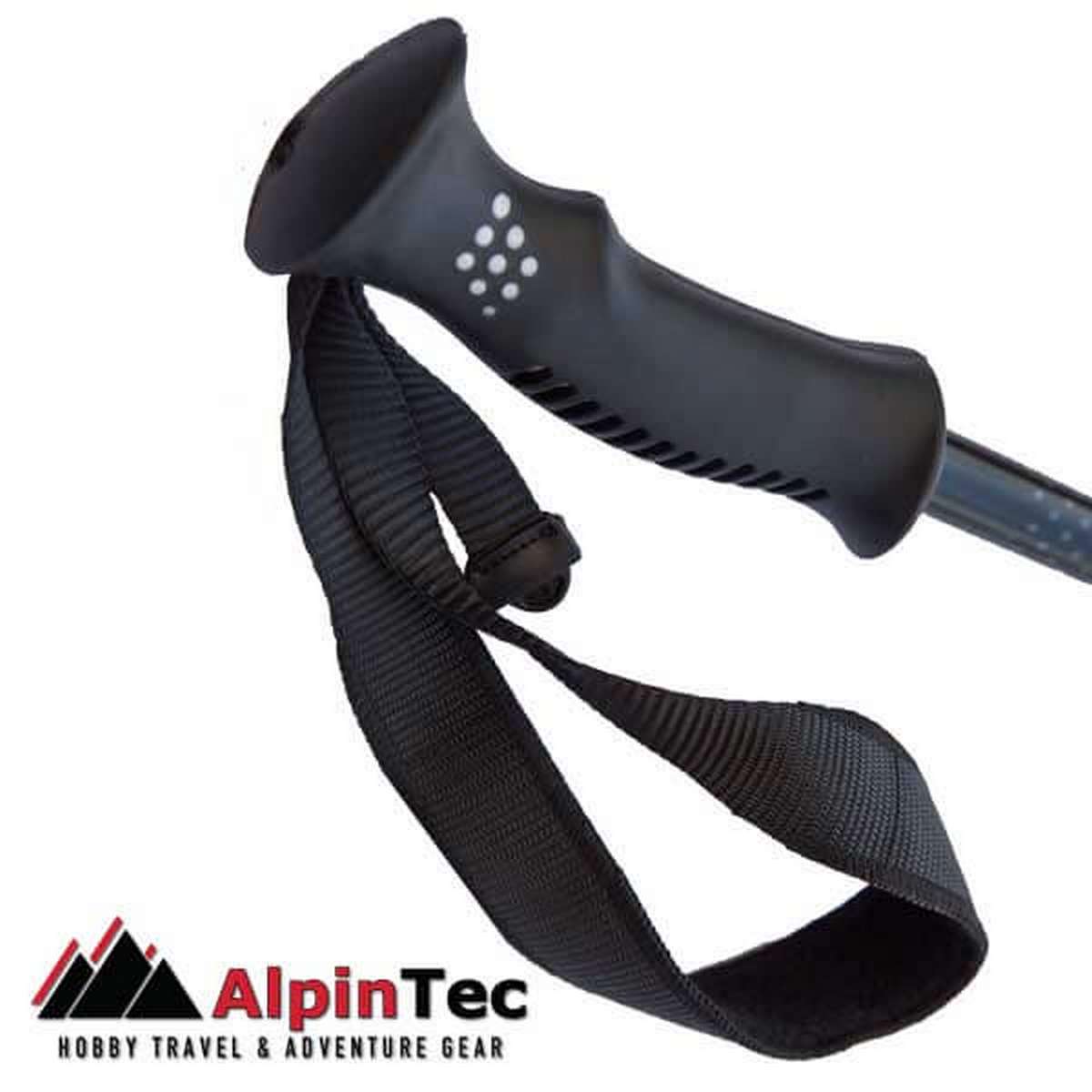 AlpinPro A6-BK Τηλεσκοπικά Μπατόν Ορειβασίας Αλουμινίου 2τμχ Μαύρα A6BL