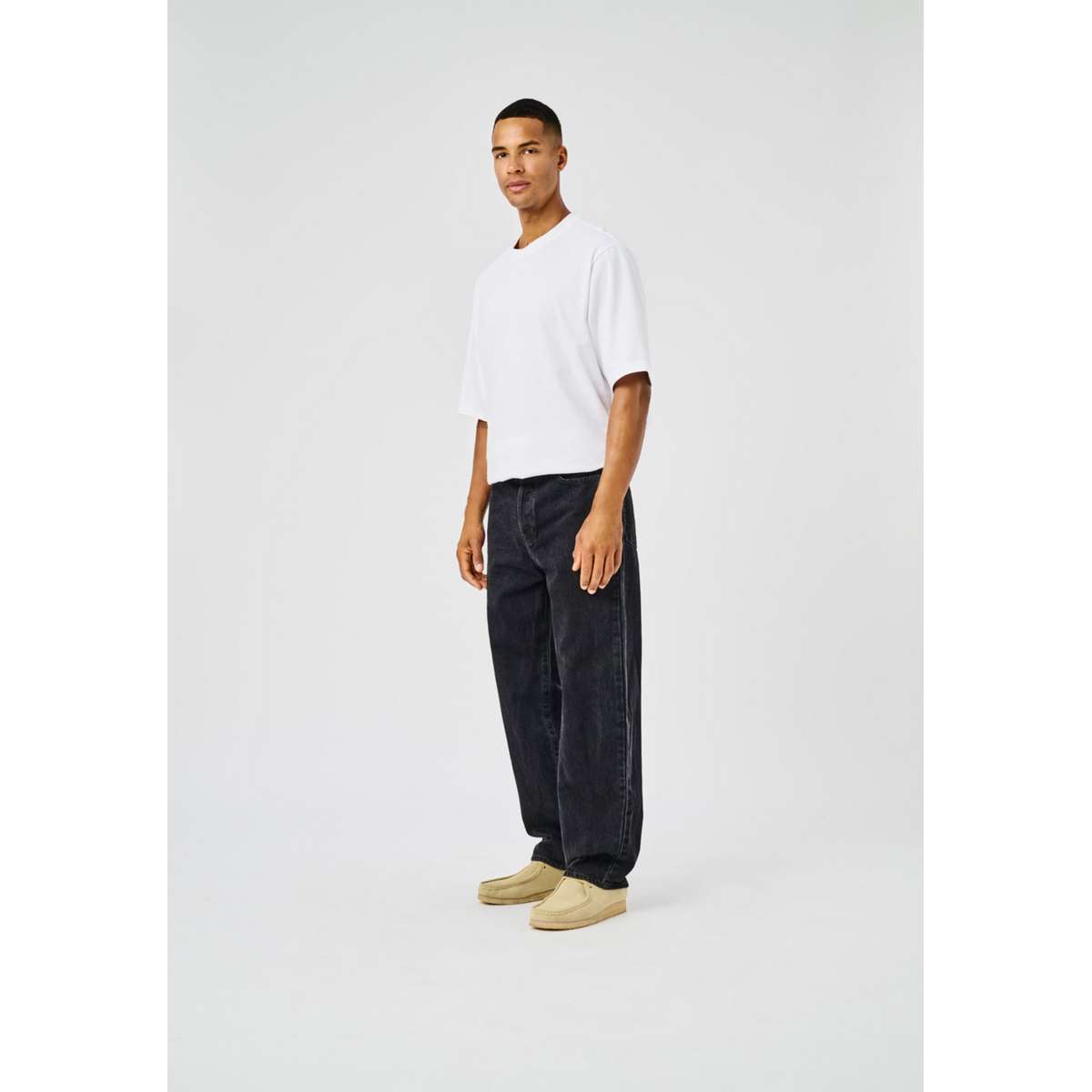 ONLY & SONS MENS FADE LOOSE FIT COTTON DENIM 22026778-4277904 Washed Black