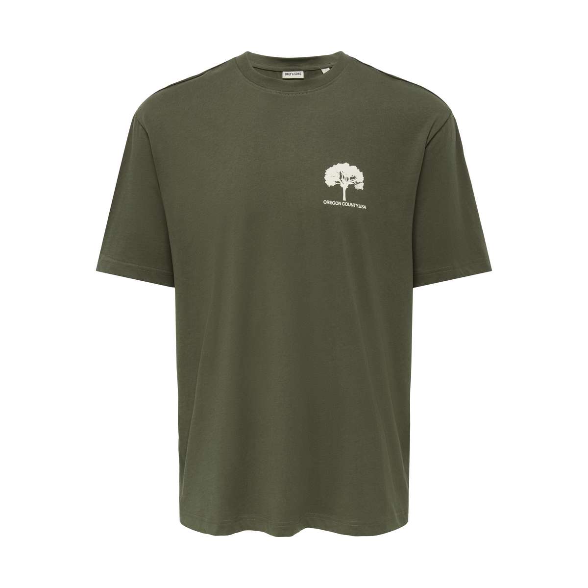 ONLY & SONS MEN΄S RELAXED FIT COTTON AXEL BONSAI TEE 22039583-5088993 Tarmac GREEN