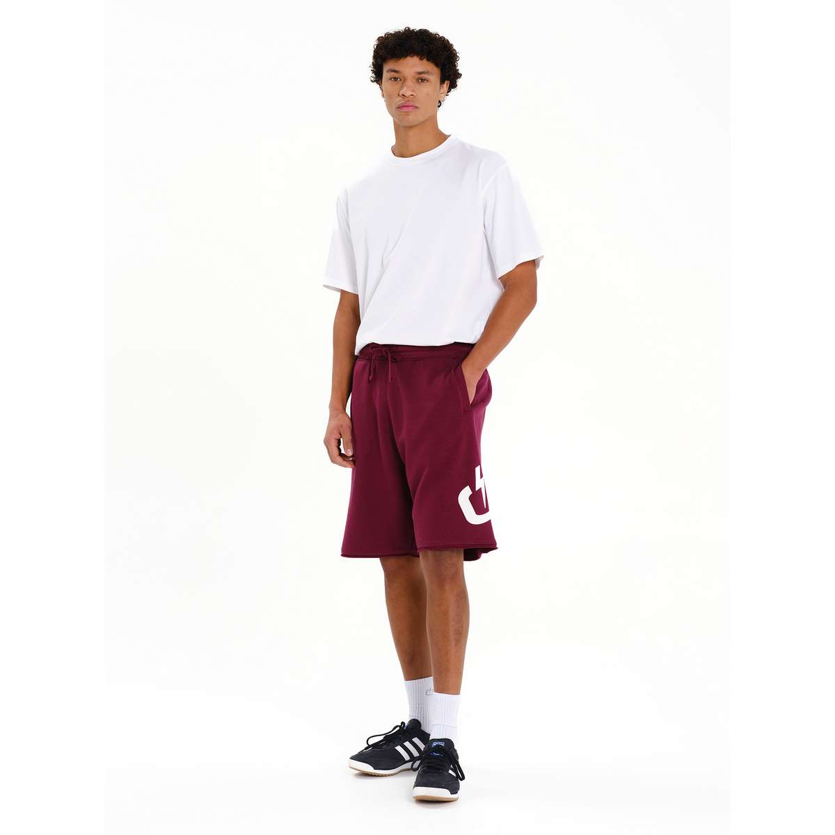 Emerson Men΄s Regular Fit Cotton Sweat Shorts 261.EM26.38-BEET-RED - Κόκκινο - XXL