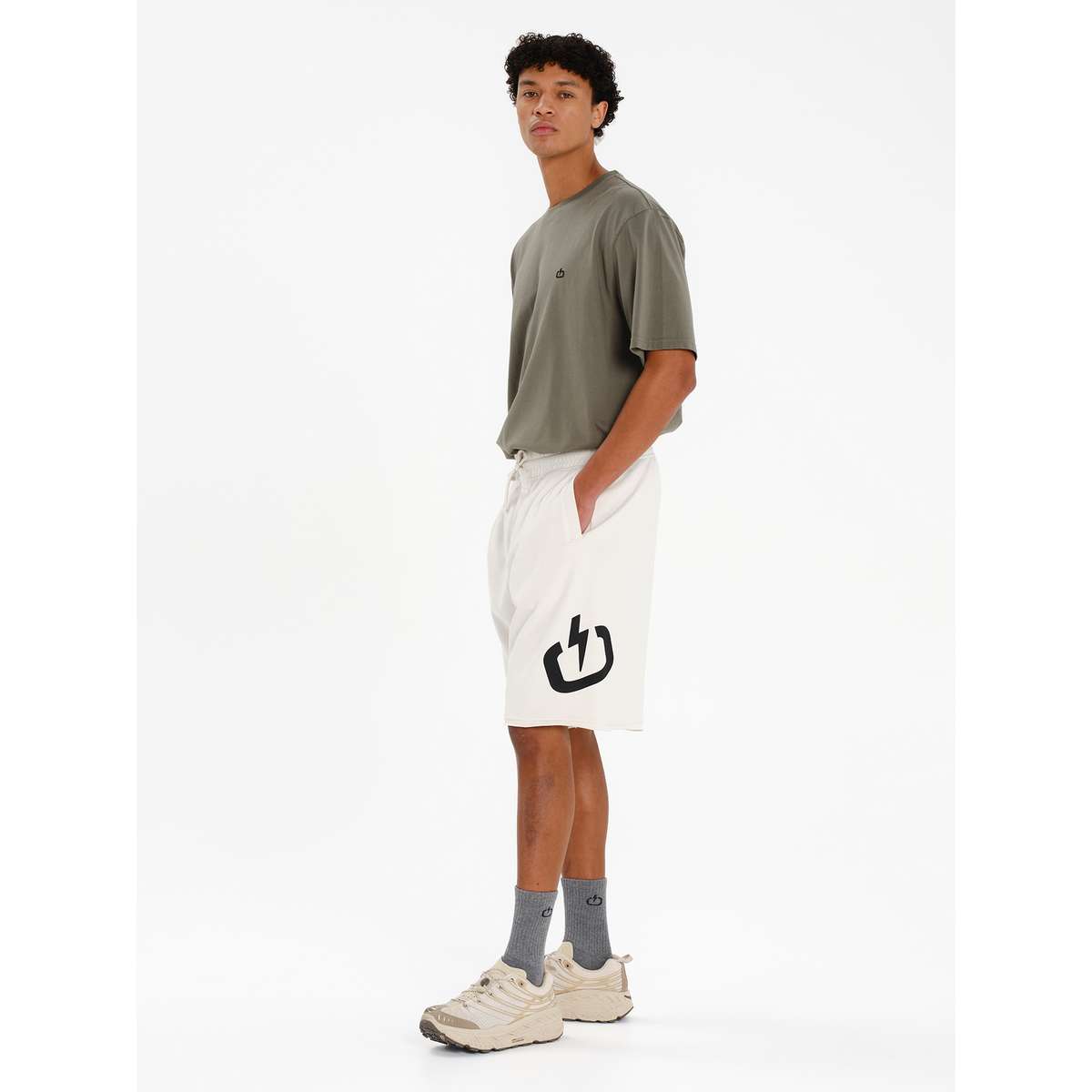 Emerson Men΄s Regular Fit Cotton Sweat Shorts 261.EM26.38-OFF-WHITE - Λευκό - XL