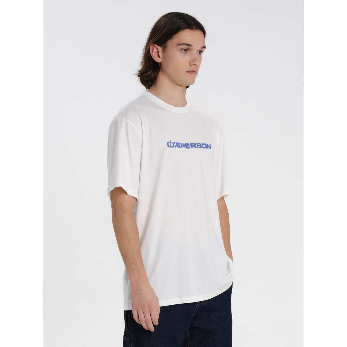EMERSON LOGO MEN΄S REGULAR FIT COTTON T-SHIRT 261.EM33.03-FROSTY-WHITE