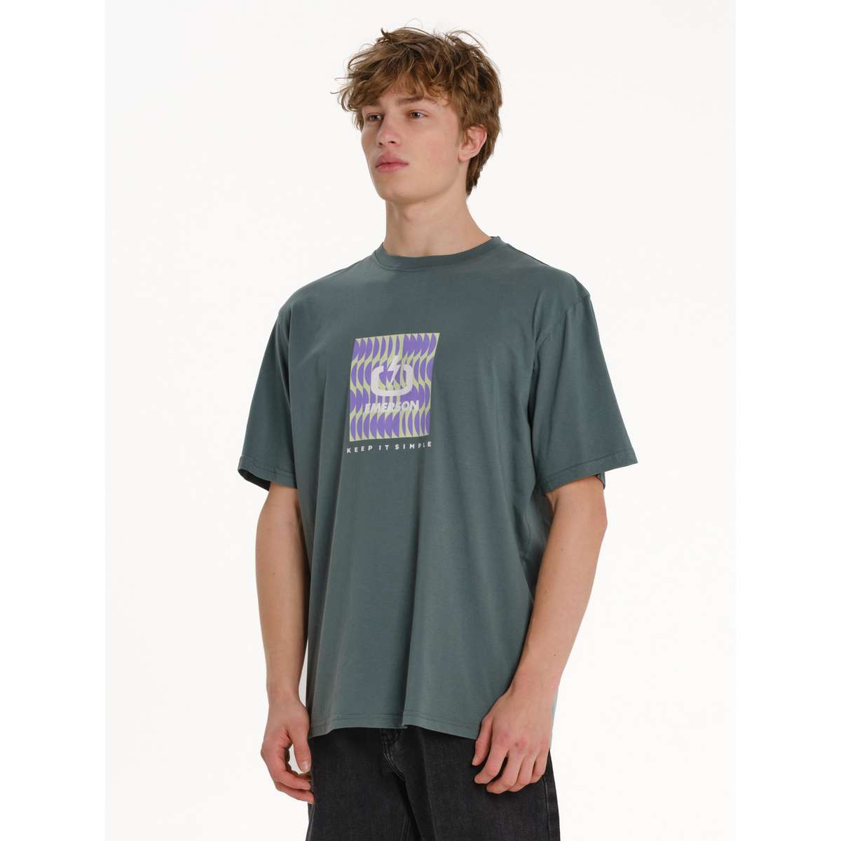 EMERSON RAMEN CLUB MEN΄S REGULAR FIT COTTON T-SHIRT 261.EM33.39-SILVER-PINE