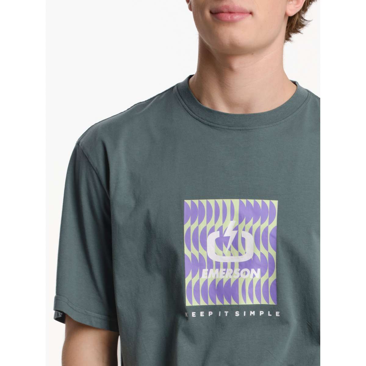 EMERSON RAMEN CLUB MEN΄S REGULAR FIT COTTON T-SHIRT 261.EM33.39-SILVER-PINE