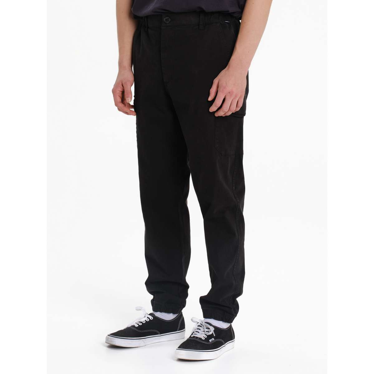 Emerson Ανδρικό Παντελόνι Cargo Regular Fit Cotton Ελαστικό Μαύρο - Μαύρο - L