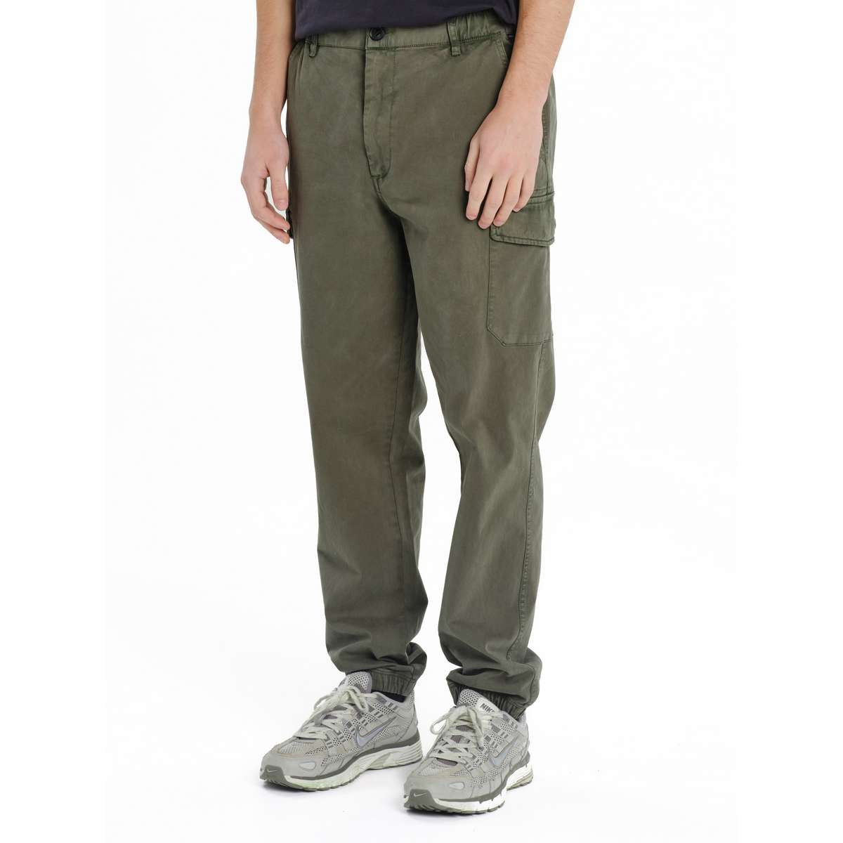 Emerson Ανδρικό Παντελόνι Cargo Regular Fit Cotton Ελαστικό Πράσινο - Πράσινο - L