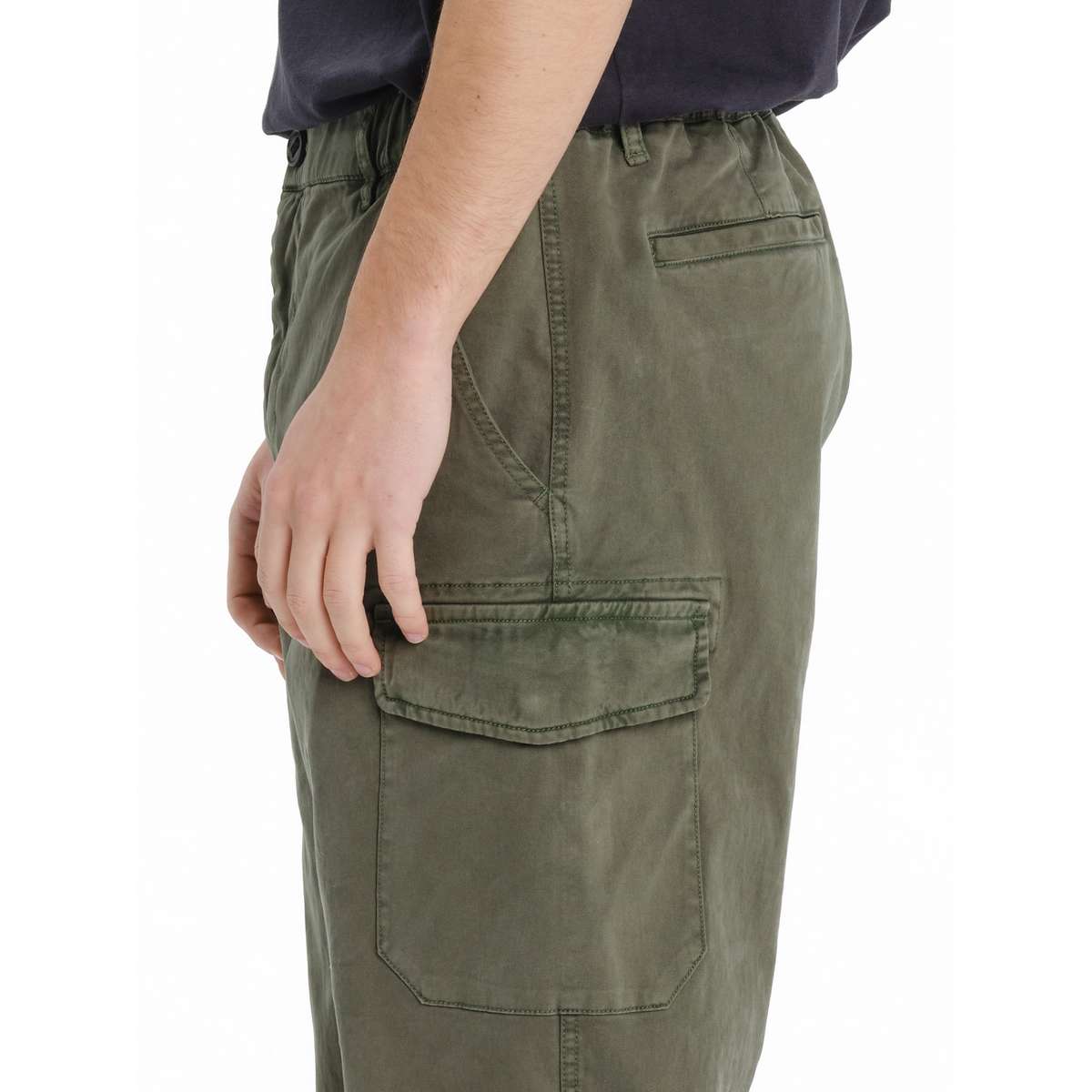 Emerson Ανδρικό Παντελόνι Cargo Regular Fit Cotton Ελαστικό Πράσινο - Πράσινο - L